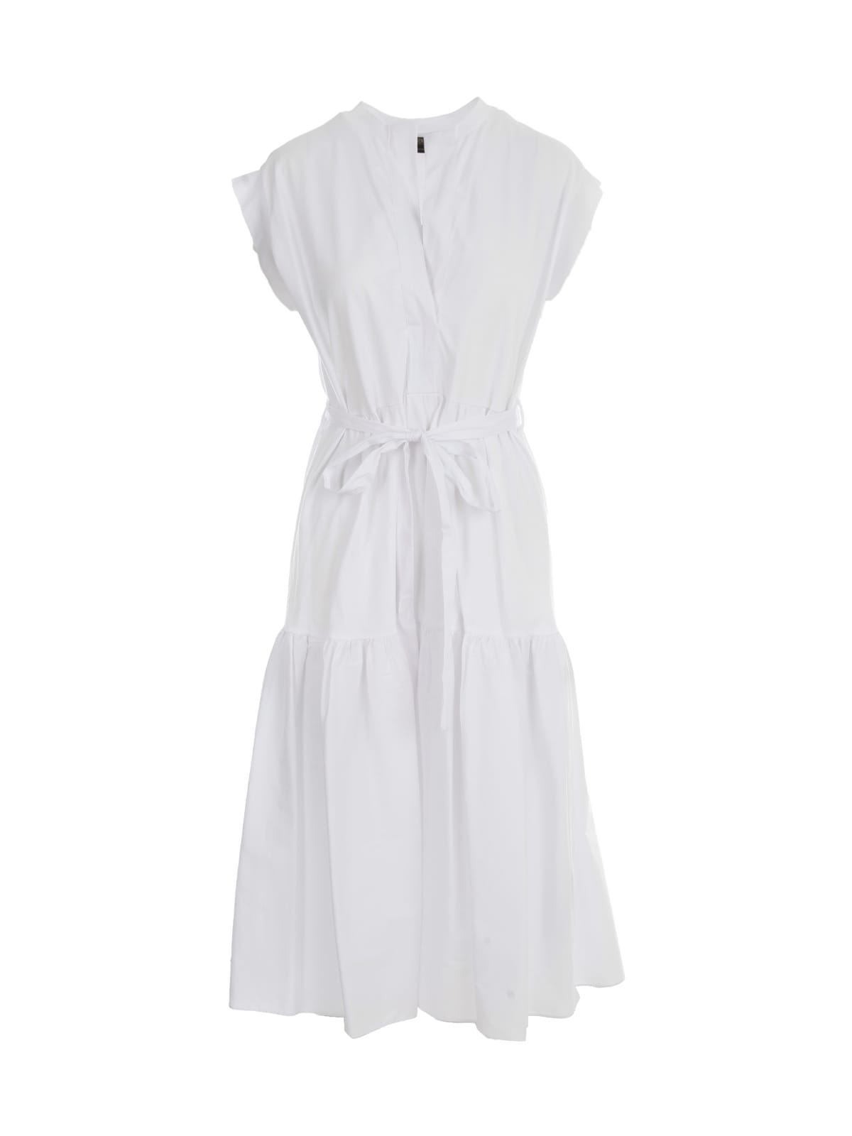 Photo of  Seventy Popeline Jersey Long S/s Dress W/flounce- shop Seventy Dresses online sales