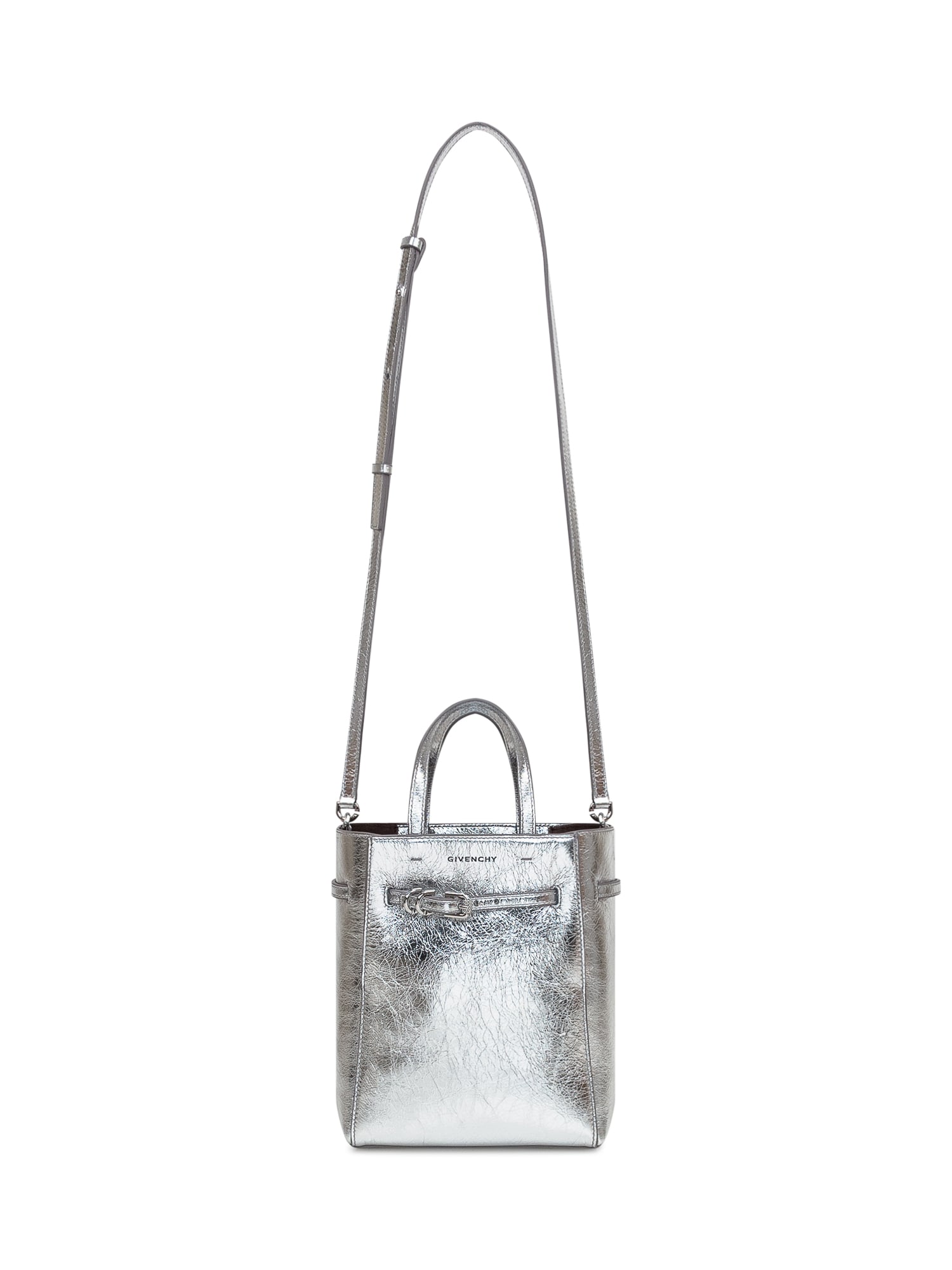 Shop Givenchy Voyou Mini Tote Bag In Light Silvery