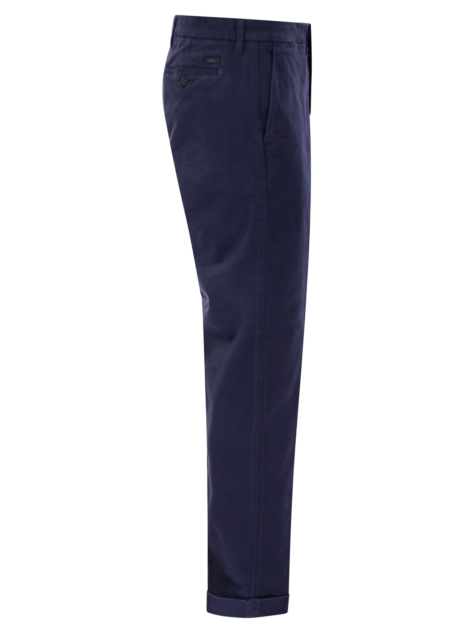 Shop Fay Slim 5-pocket Trousers In Blue