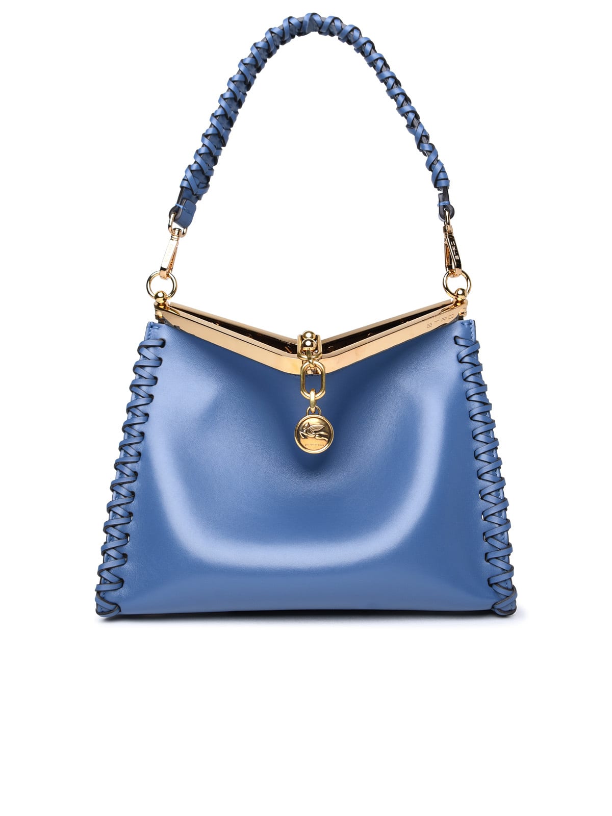 Small vela Blue Leather Bag