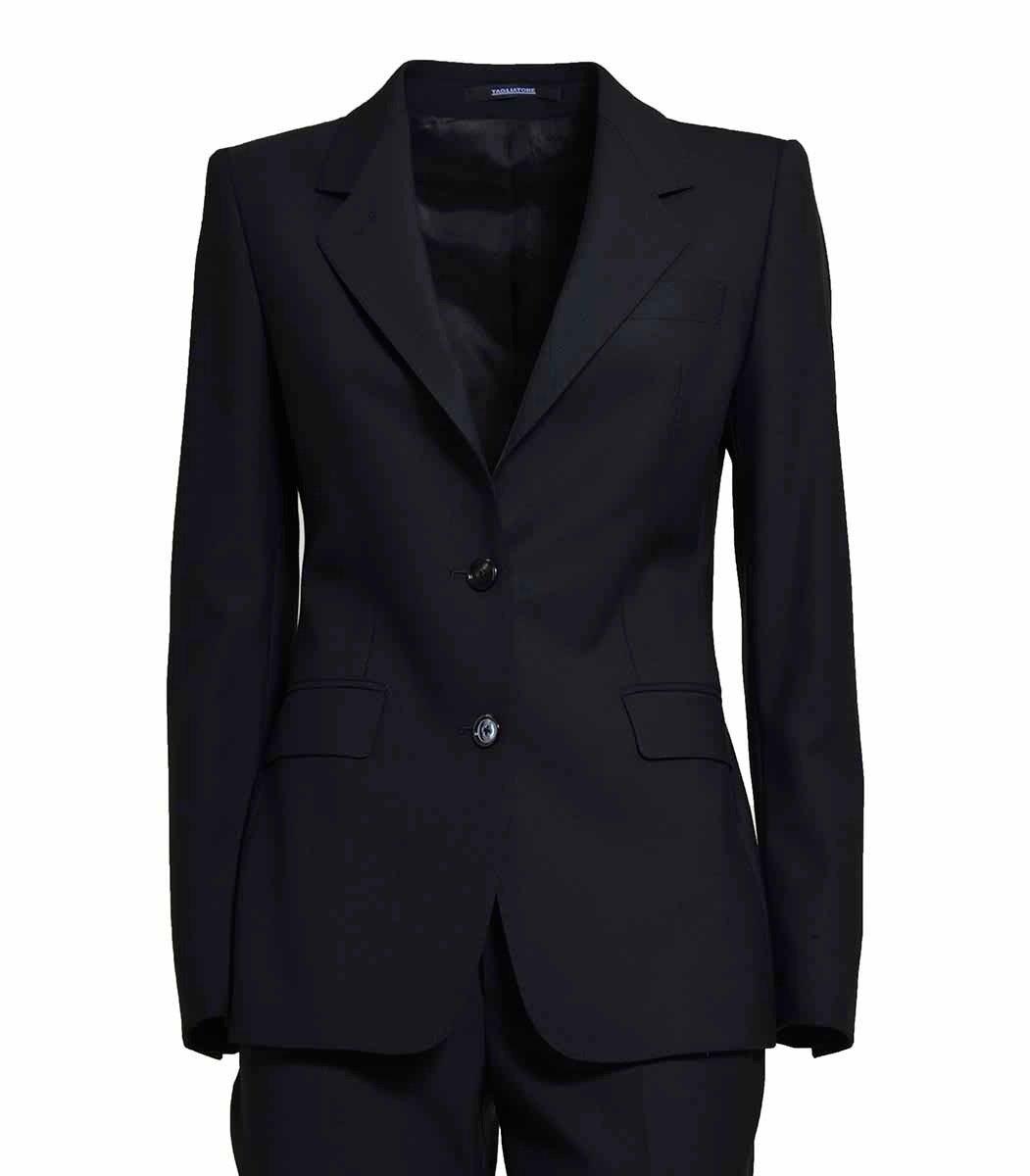 Shop Tagliatore Single-breasted Two-piece Suit Set In Nero