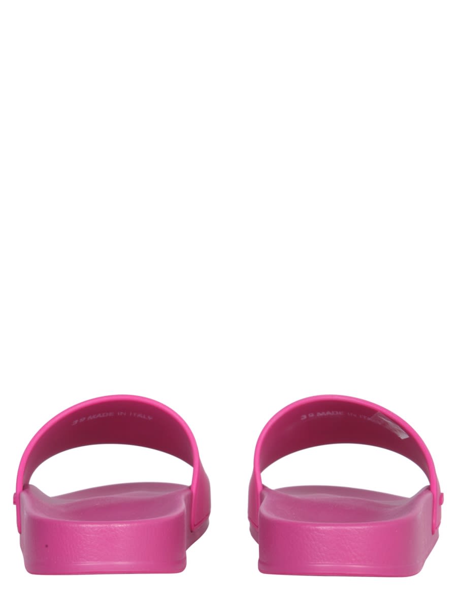 Shop Dsquared2 Rubber Slide Sandals In Fuchsia