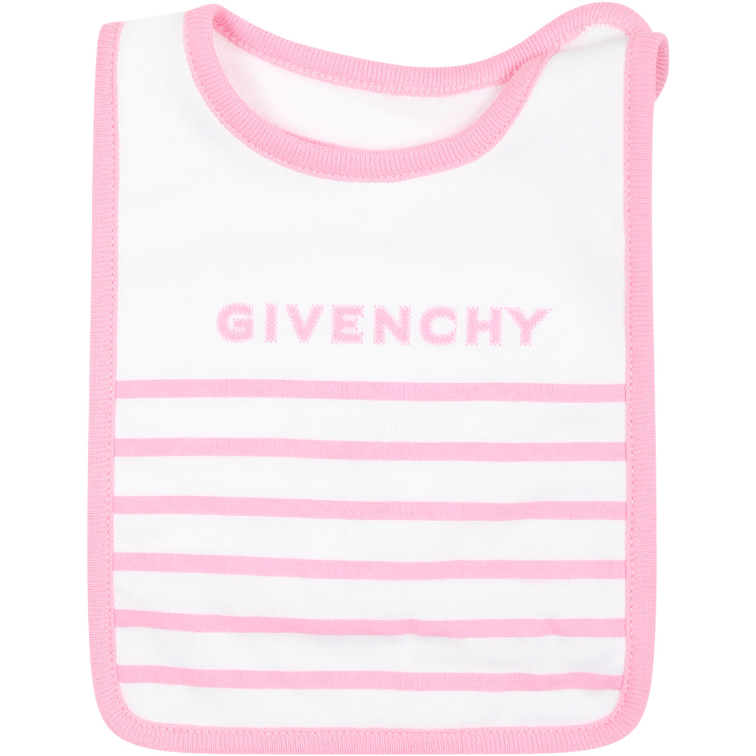 Shop Givenchy Pink Set For Baby Girl With Logo Stripes In Rosa