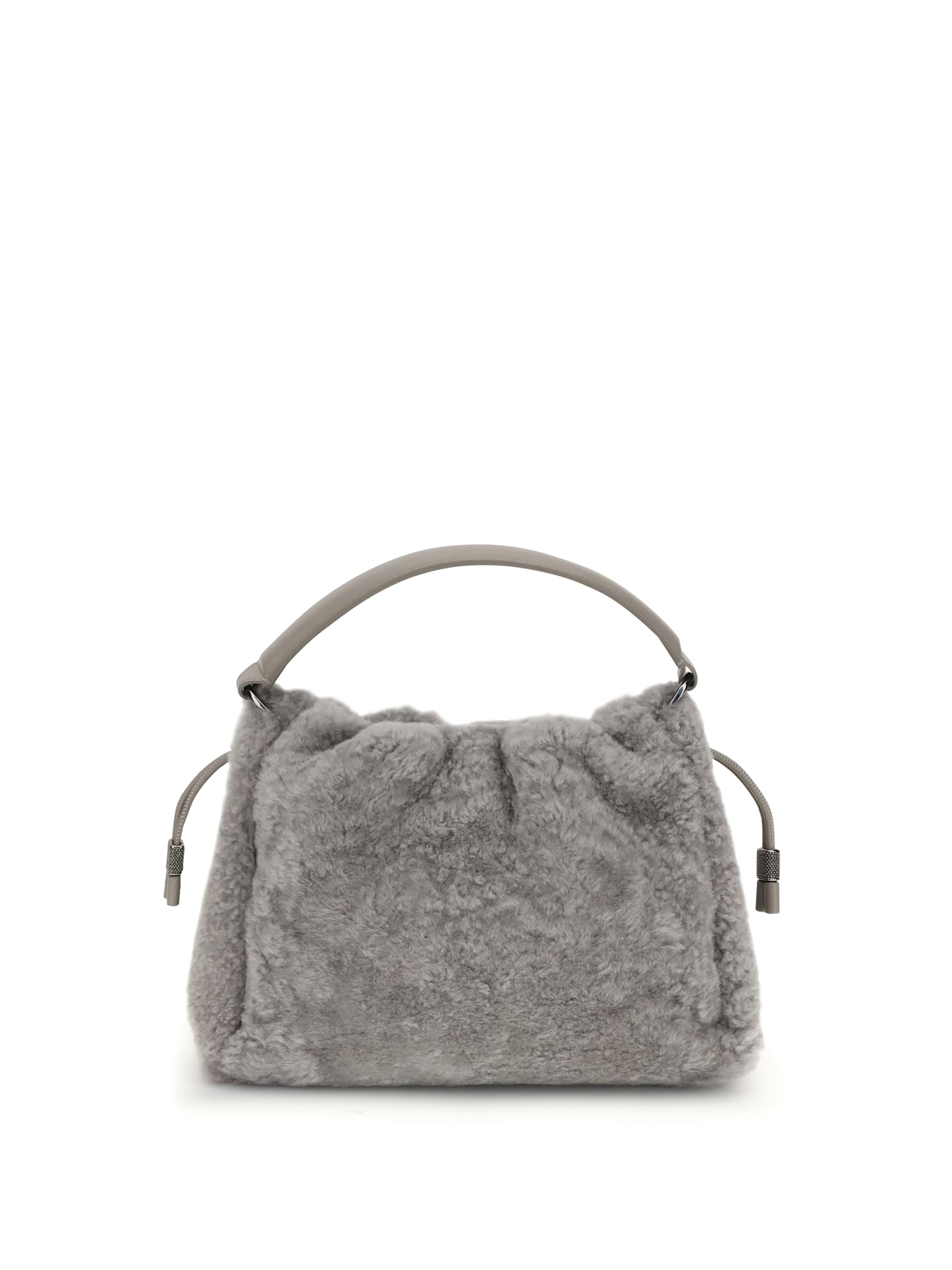 Brunello Cucinelli Small Shearling Mellow Shoulder Bag