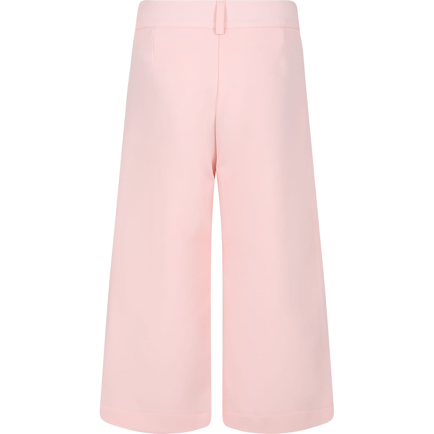 Shop Msgm Pink Trousers For Girl With Logo