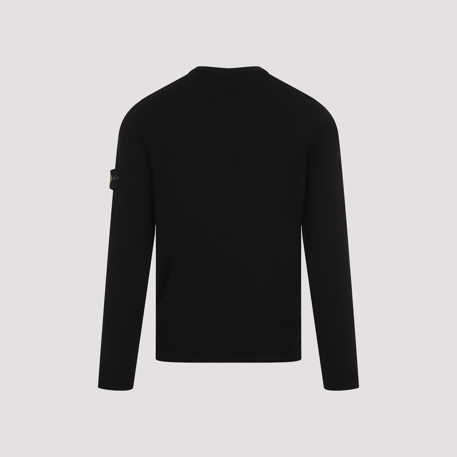Shop Stone Island Logo Crew Neck Sweater In Black