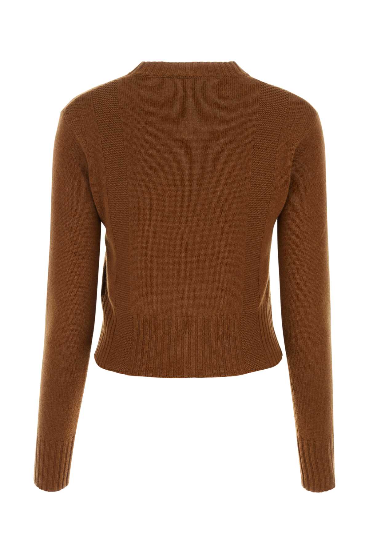Max Mara Brown Wool Blend Sweater In 003