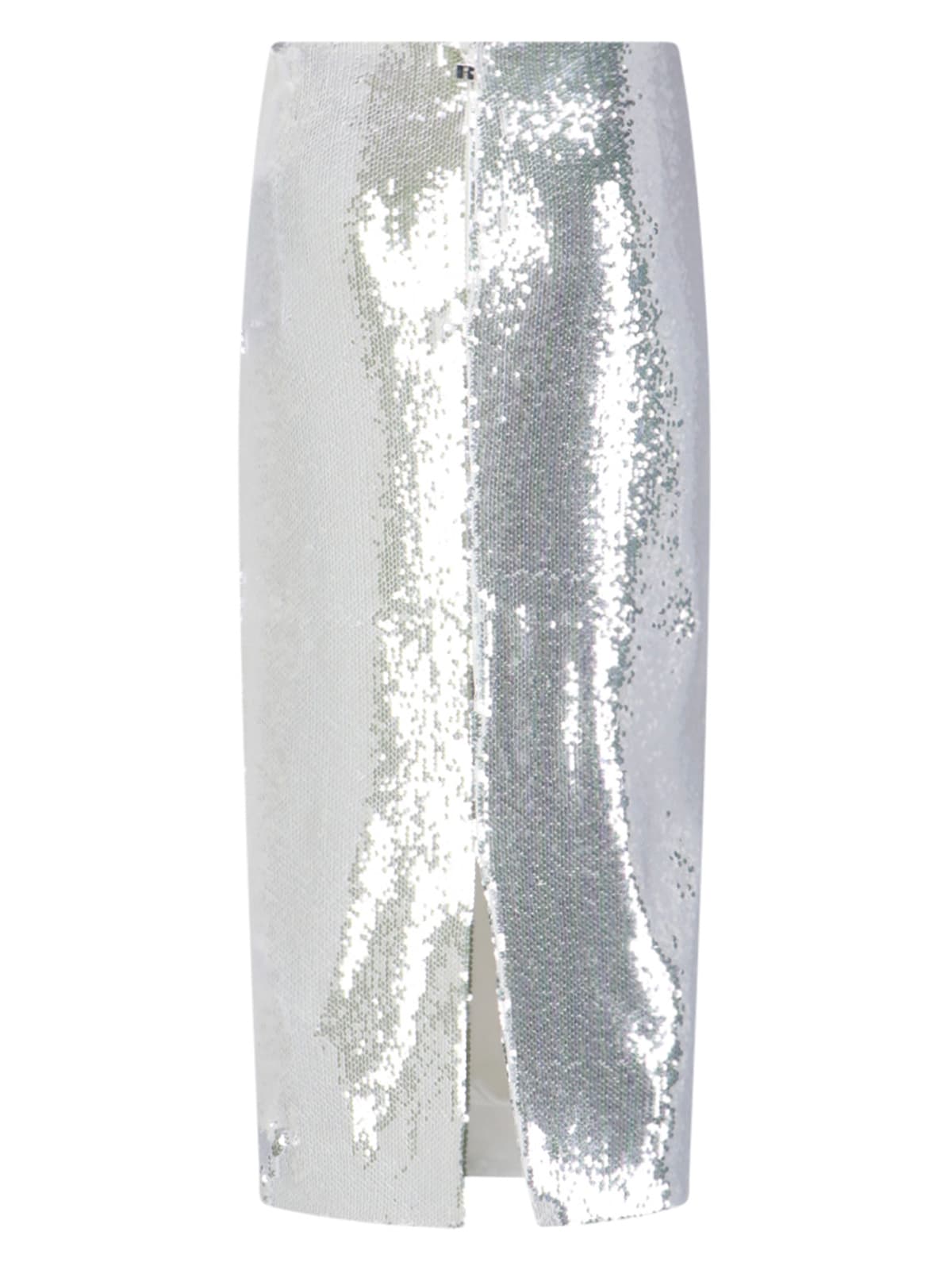 Shop Rotate Birger Christensen Sequin Midi Skirt In Silver