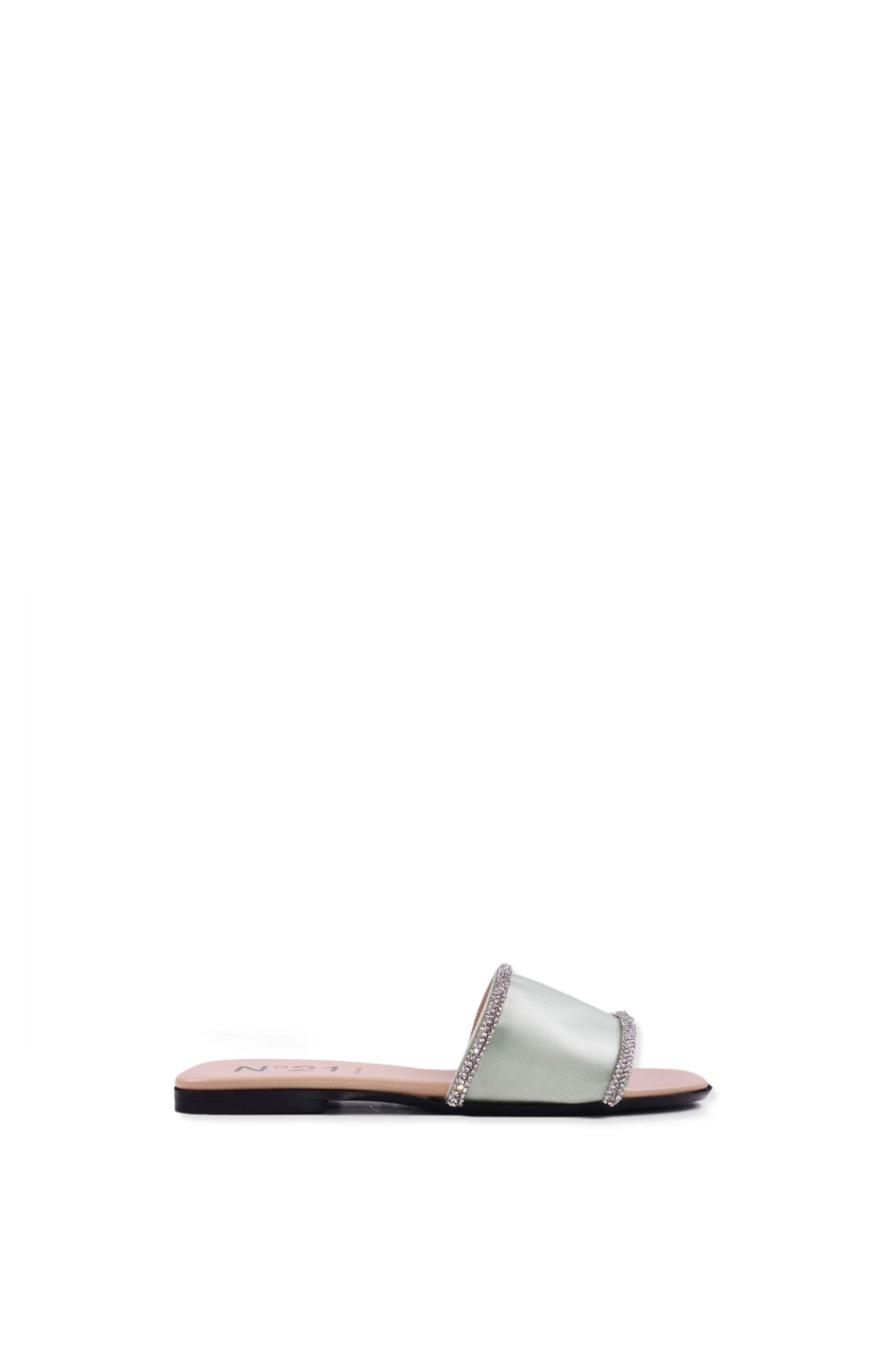 N°21 Kids' Leather Sandals In Green