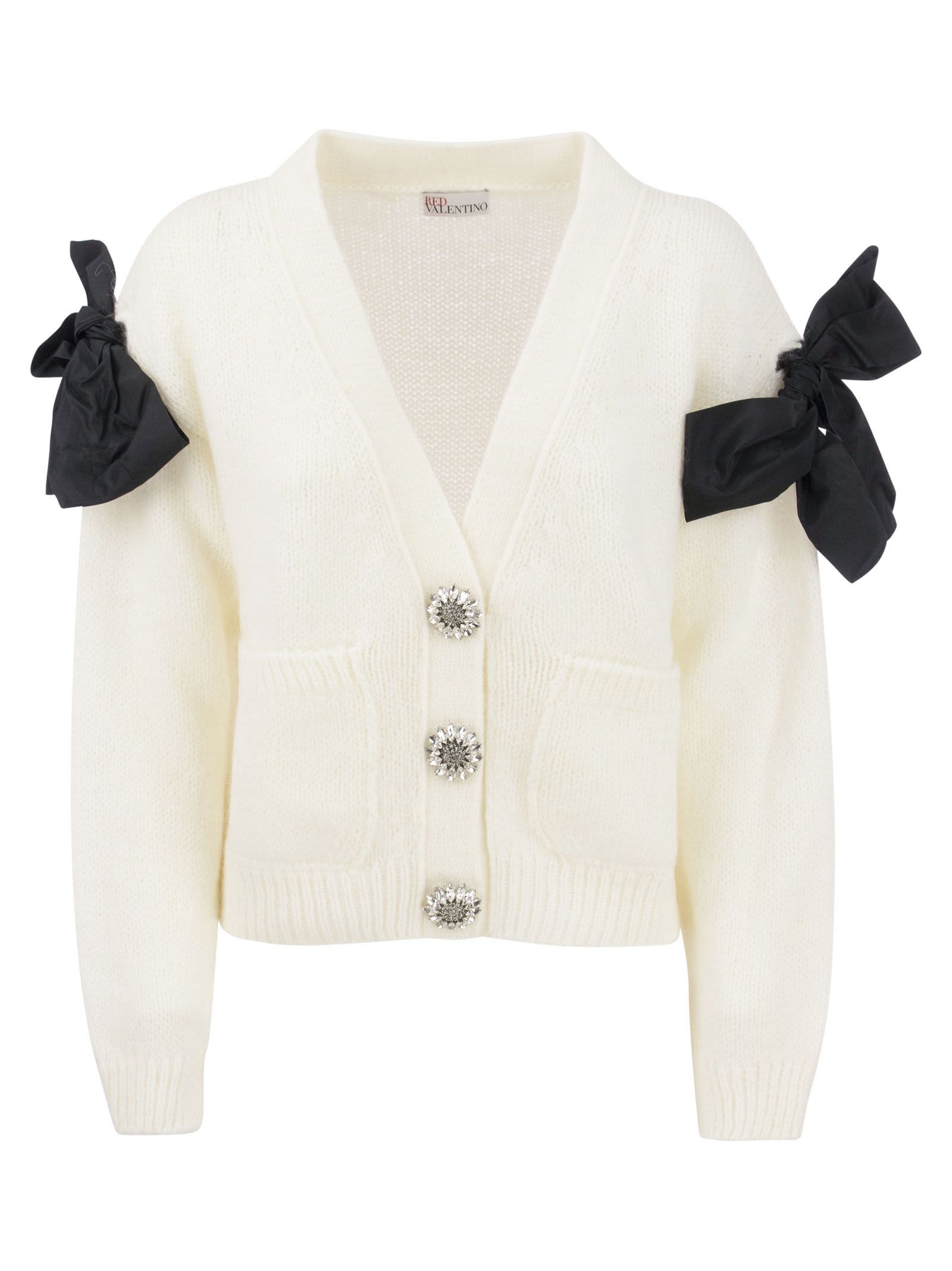 RED Valentino Cardigan With Jewelled Buttons