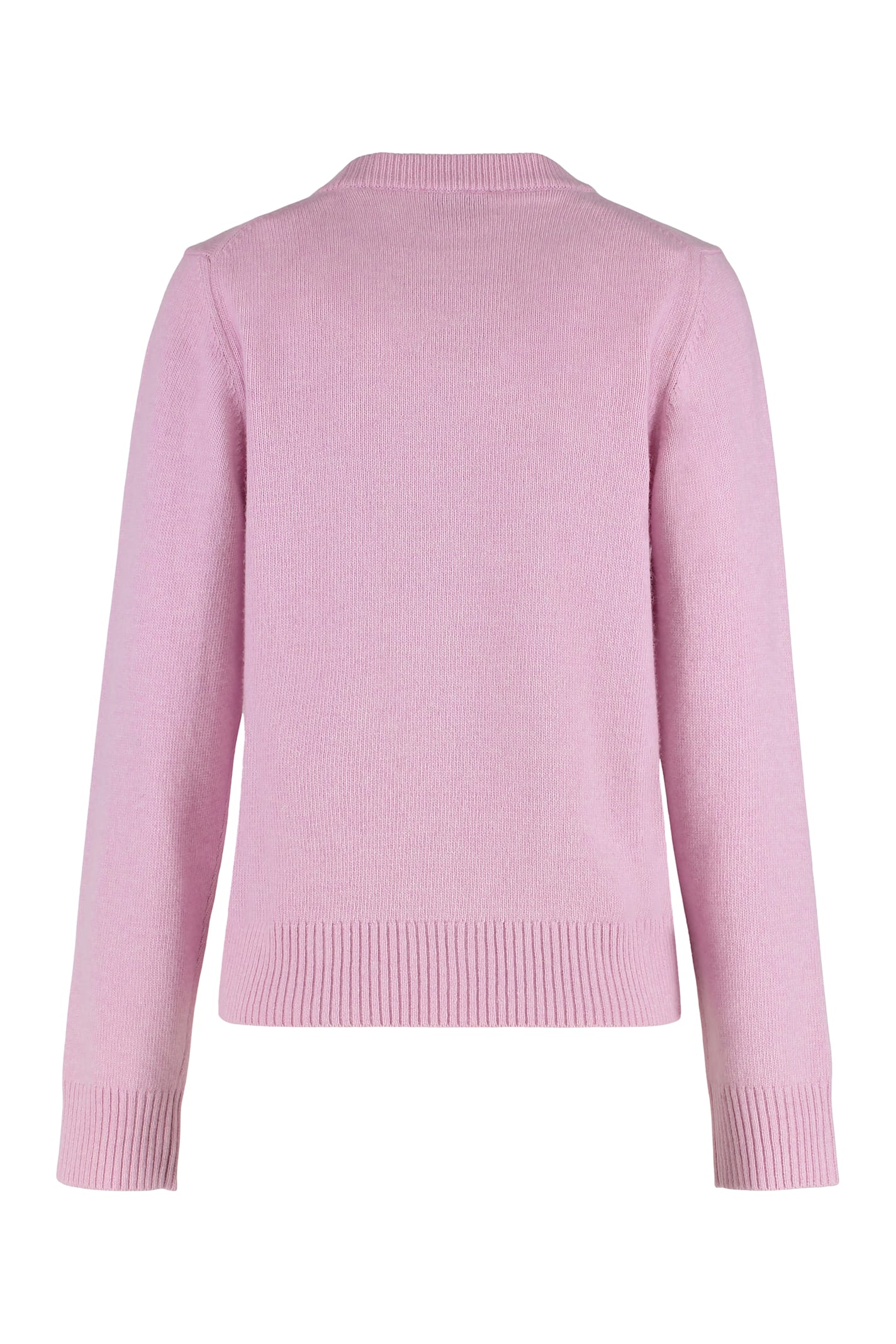 Ganni Poodle Pink Crewneck Jumper In Pink