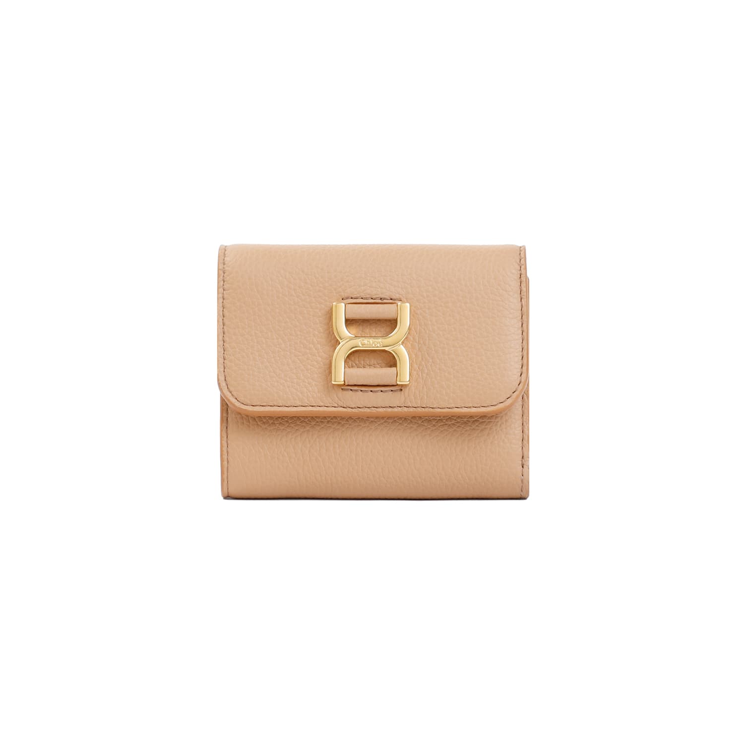 Shop Chloé Marcie Leather Wallet In X Light Tan