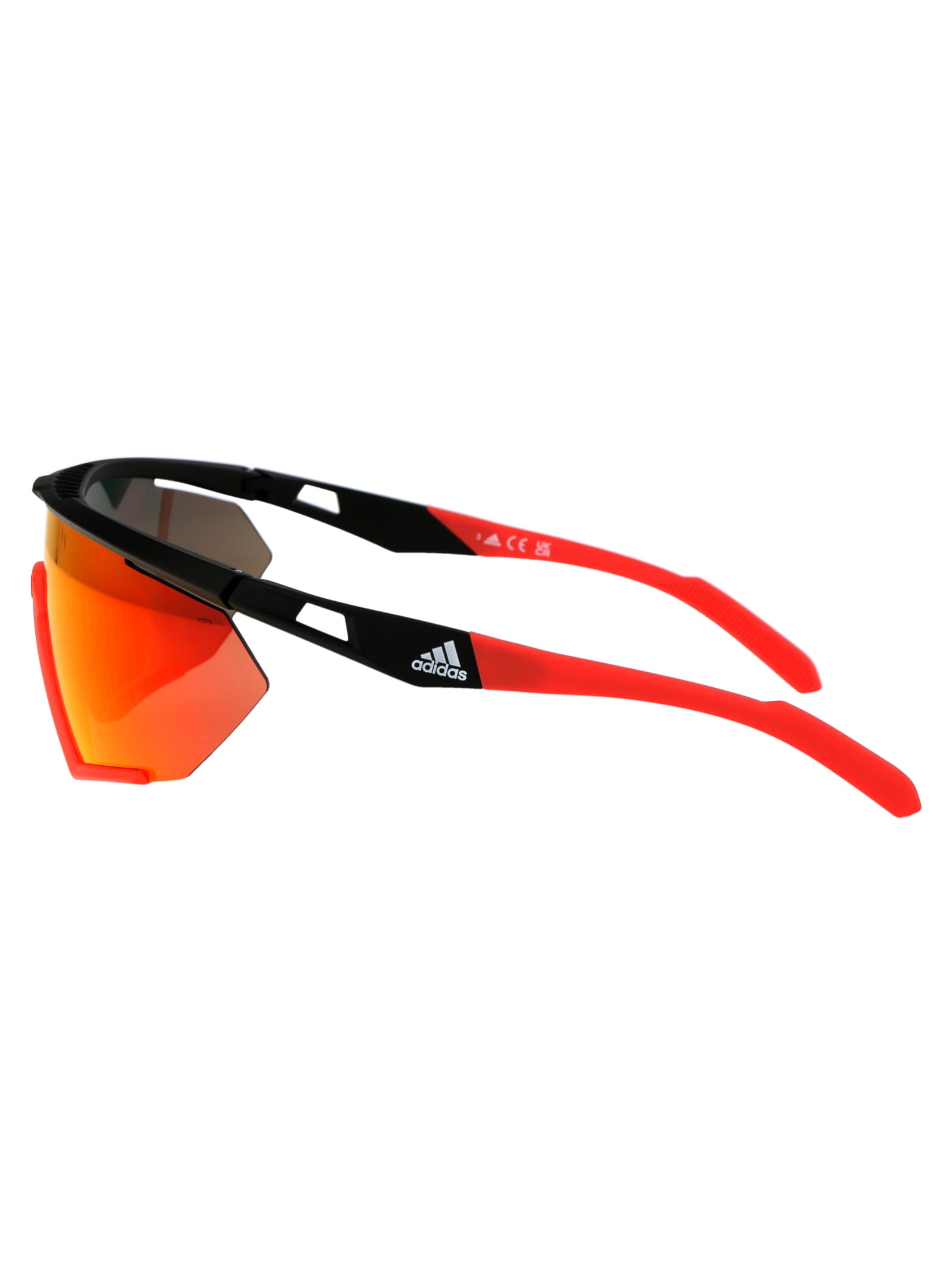 Shop Adidas Originals Cmpt Aero Li Sunglasses In 05l Nero/altro/roviex Specchiato