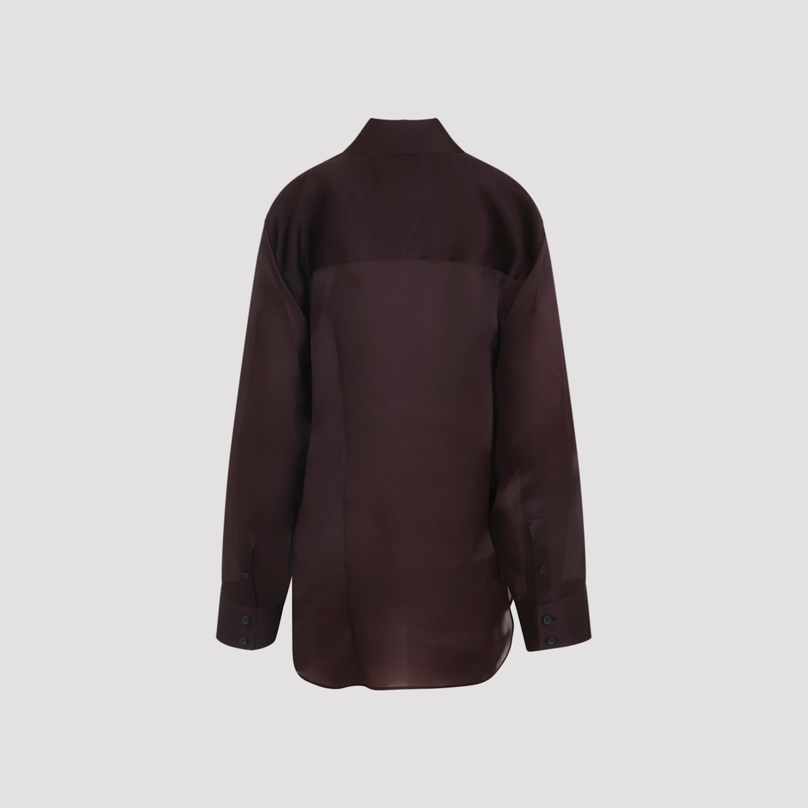 Khaite Womens Almandine Matteo Relaxed-fit Silk Shirt In Burgundy