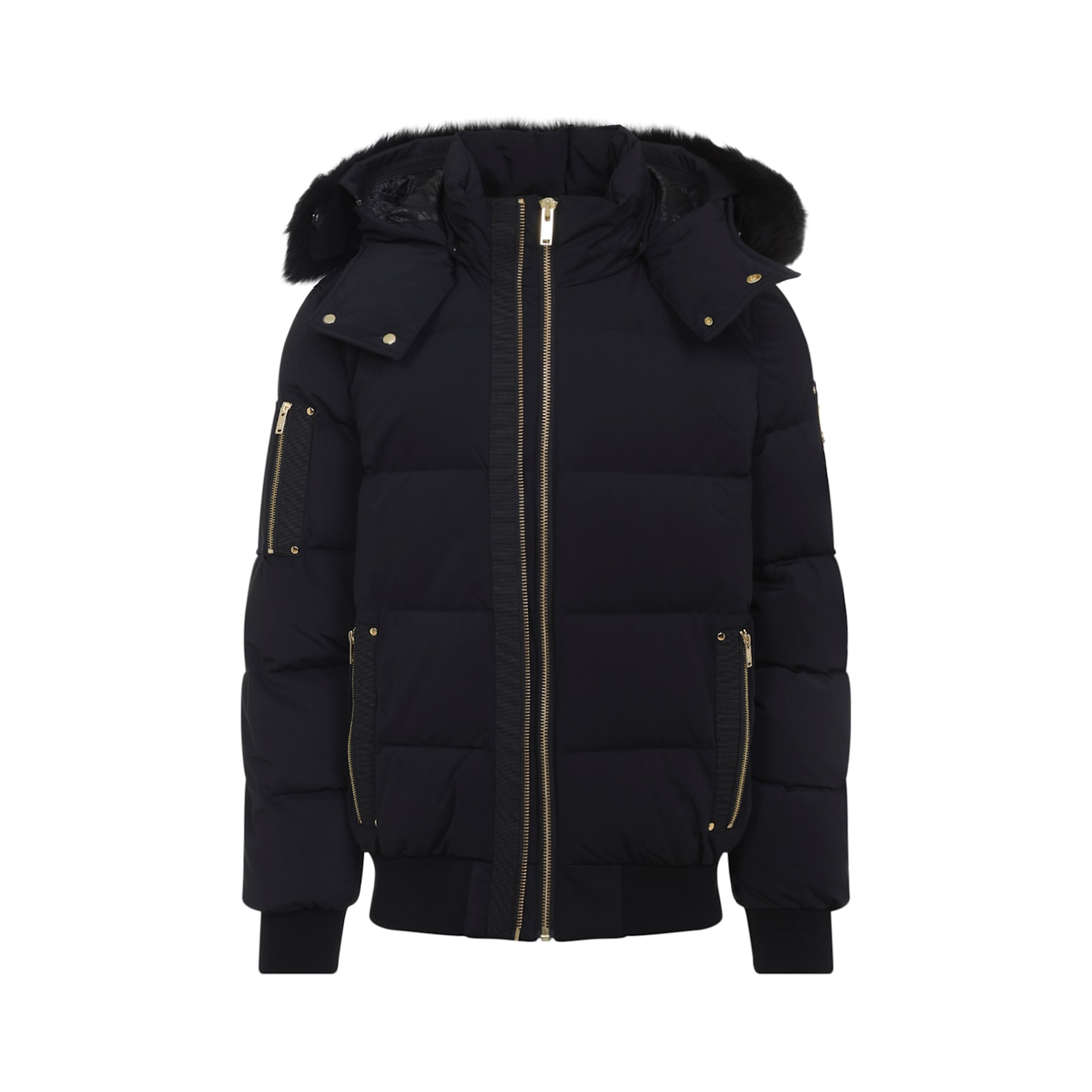 Moose Knuckles Stagg Down Bomber Jacket In Black