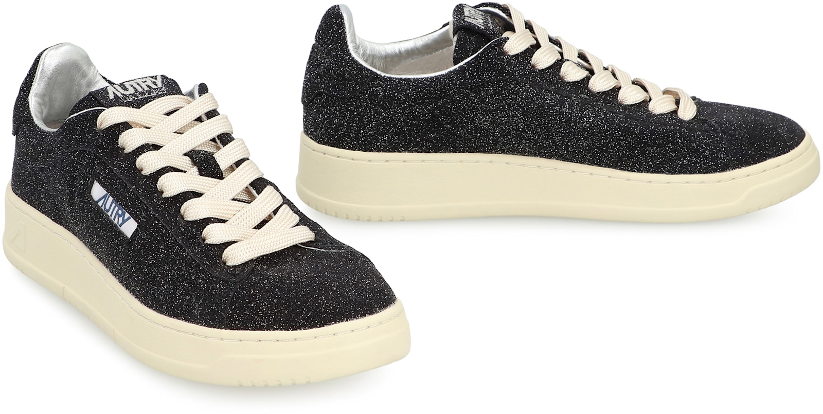 Autry Dallas Low Sue Stars Black Sneakers Sneakers In Black