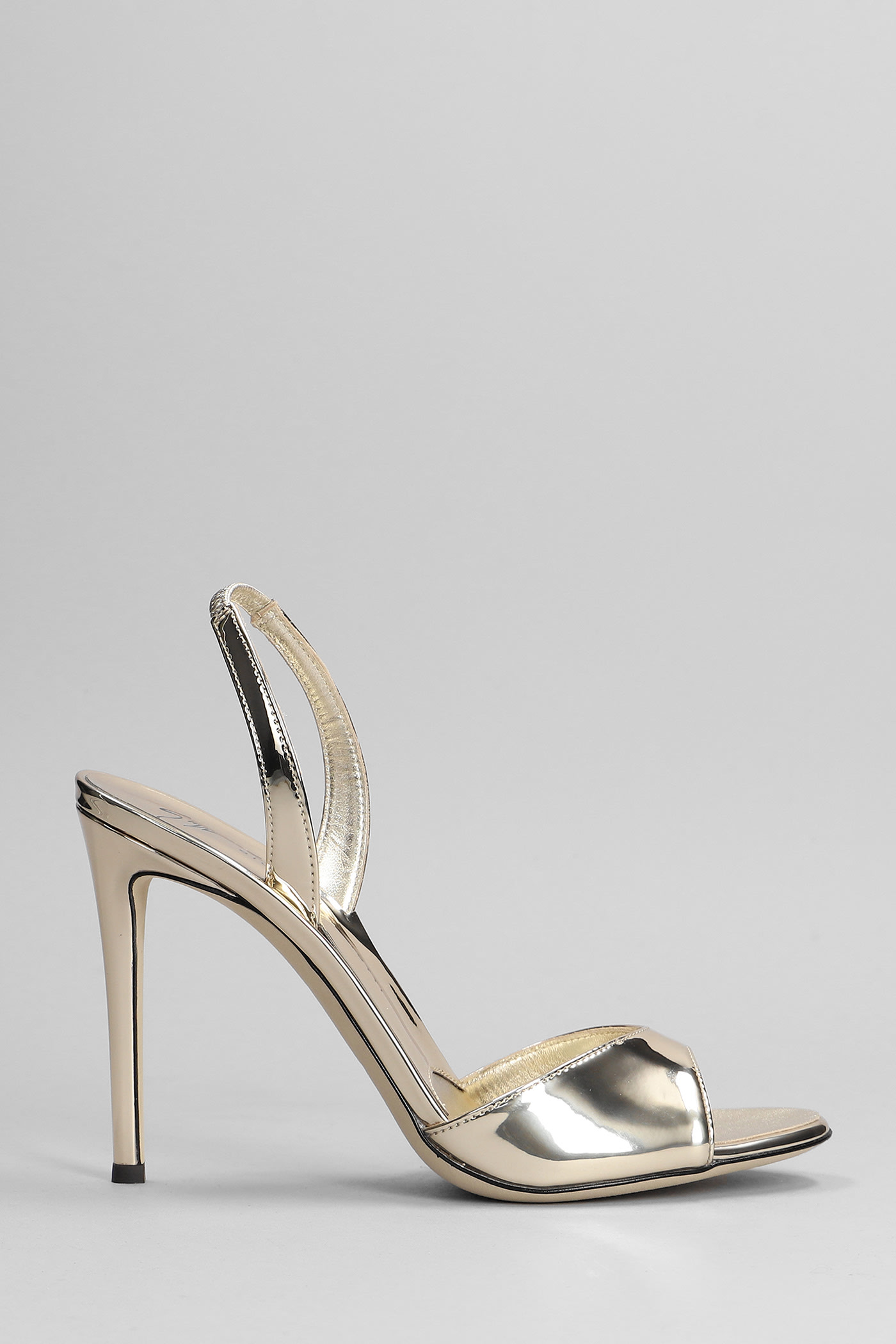 Giuseppe Zanotti Sandals In Platinum Leather