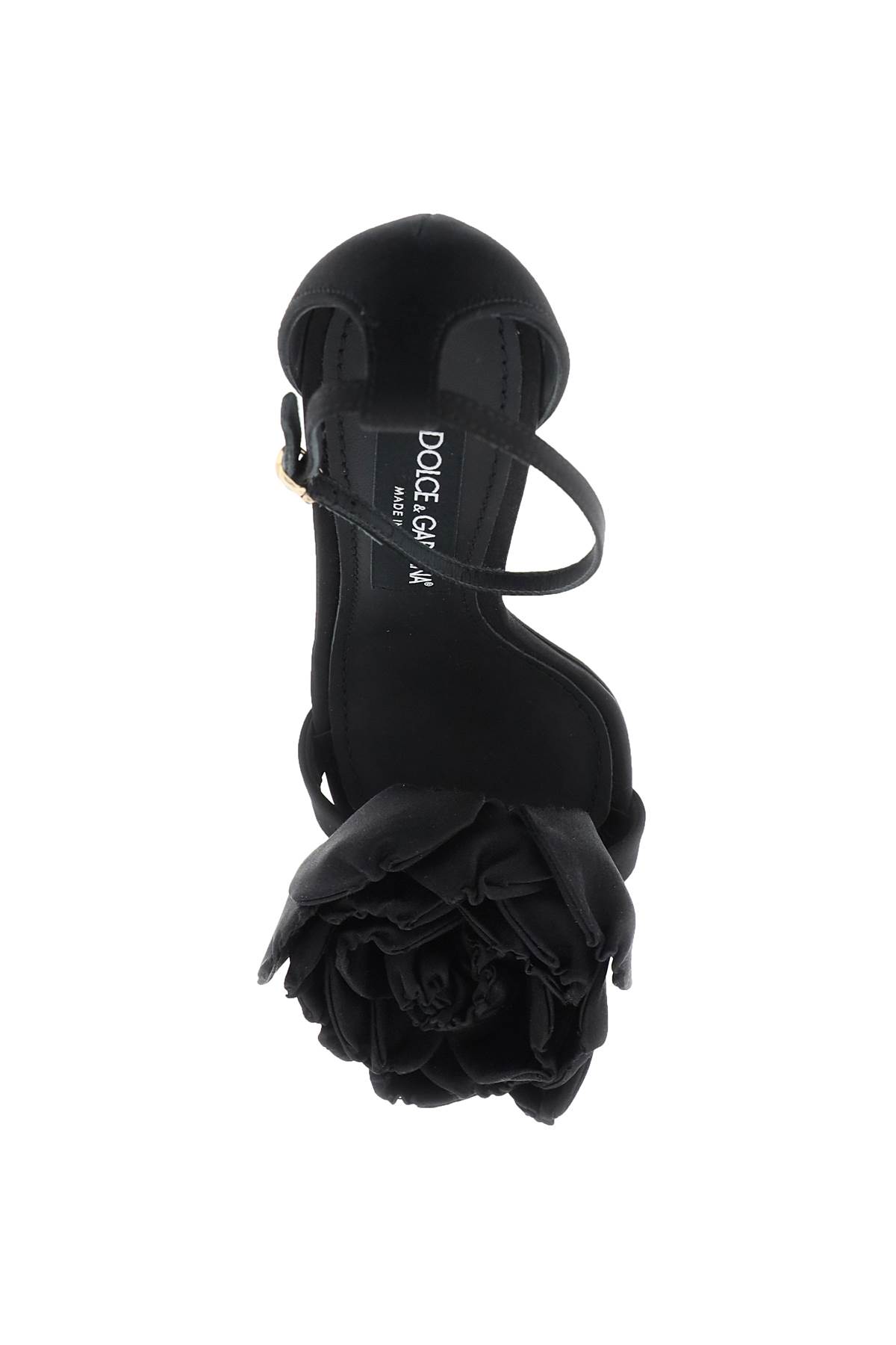 Shop Dolce & Gabbana Satin Sandals In Nero Nero (black)