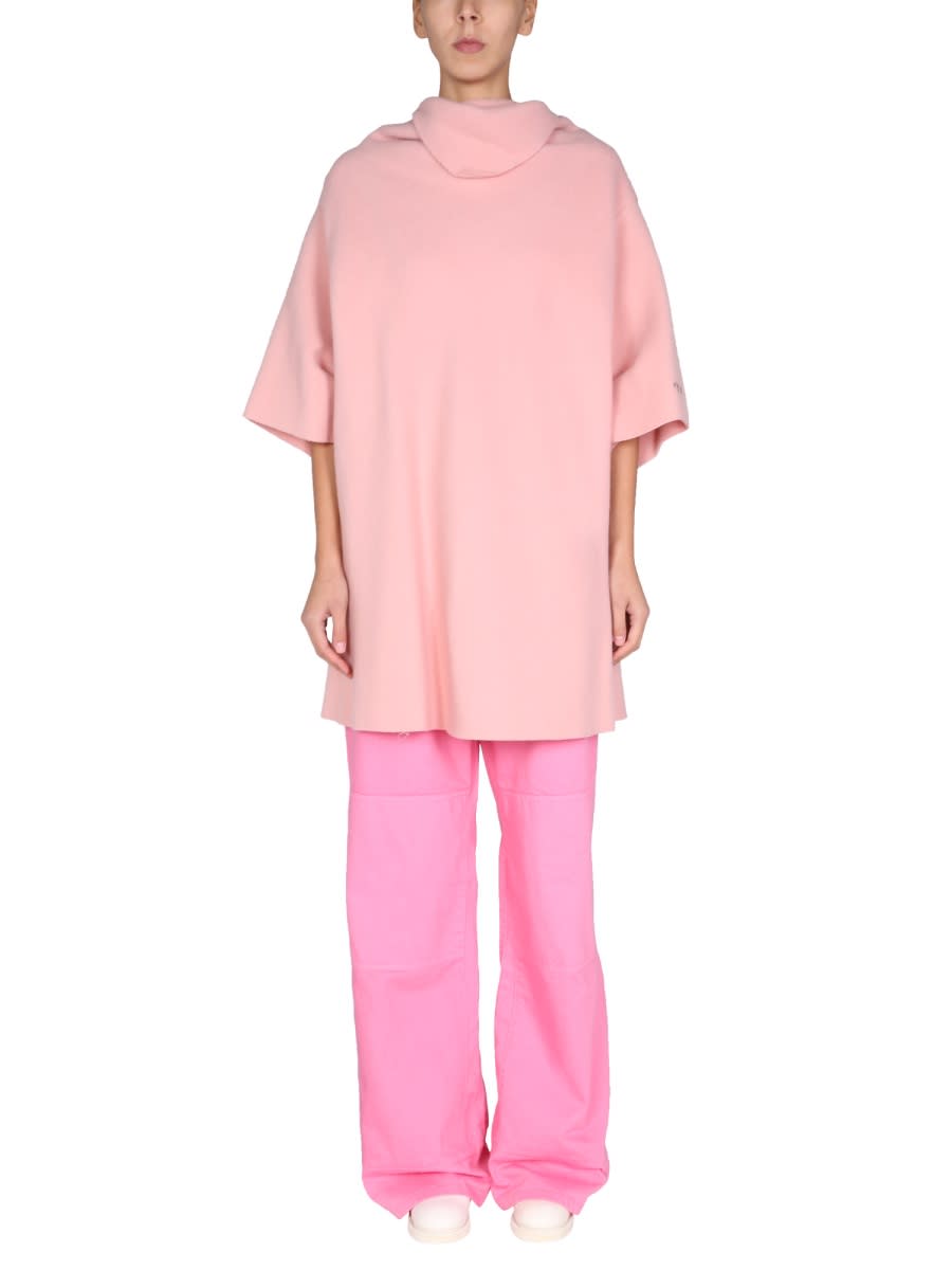 Shop Raf Simons Ataraxia Wool Blend Dress In Pink