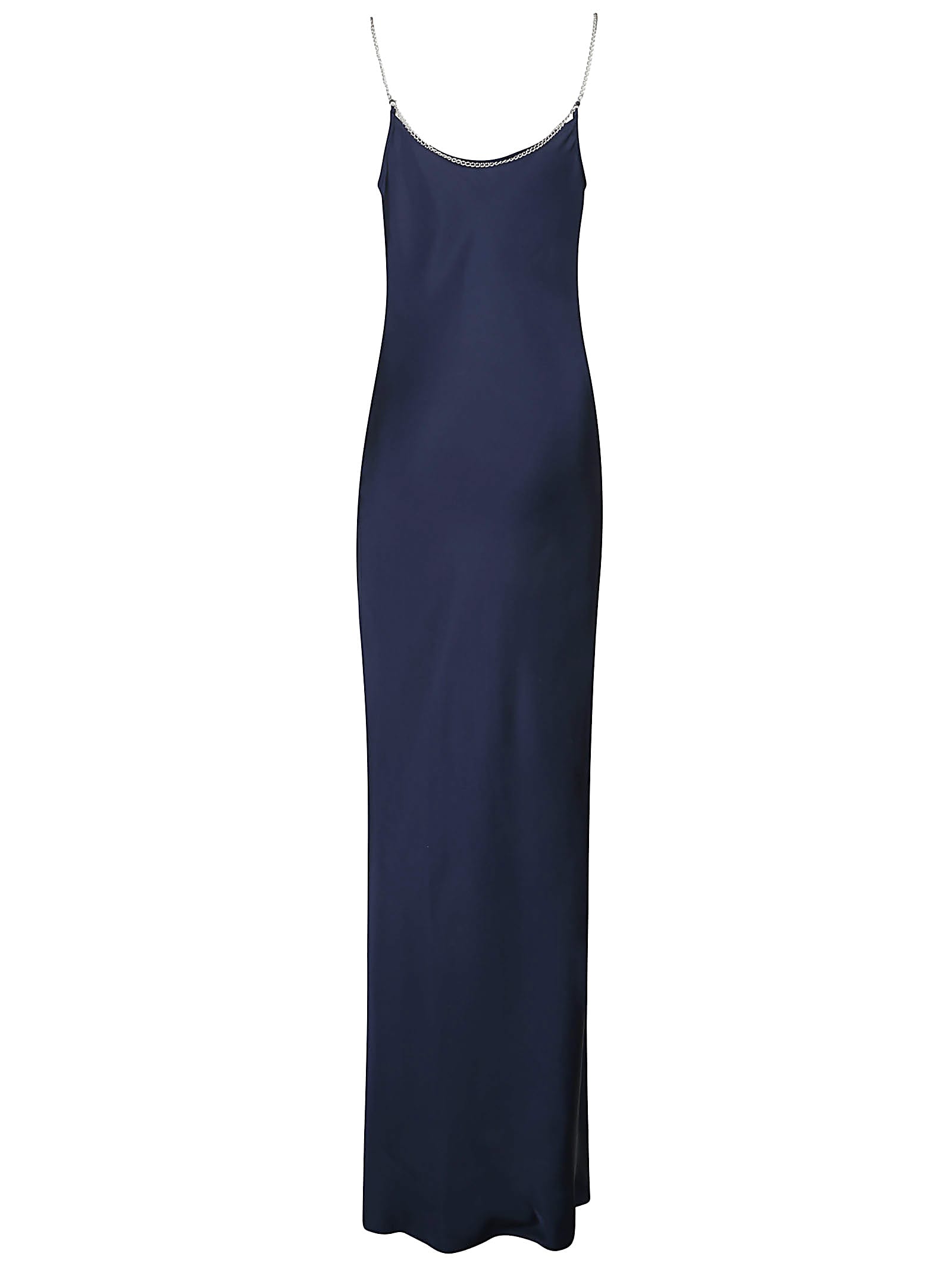Rabanne Chain Strap Satin Finish Floor-length Dress