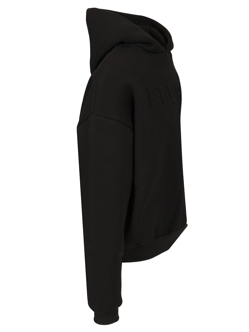 Fear Of God Eternal Black Hoodie With Logo Patch On The Hood And Embroidery On The Front In Cotton Blend Man In Black