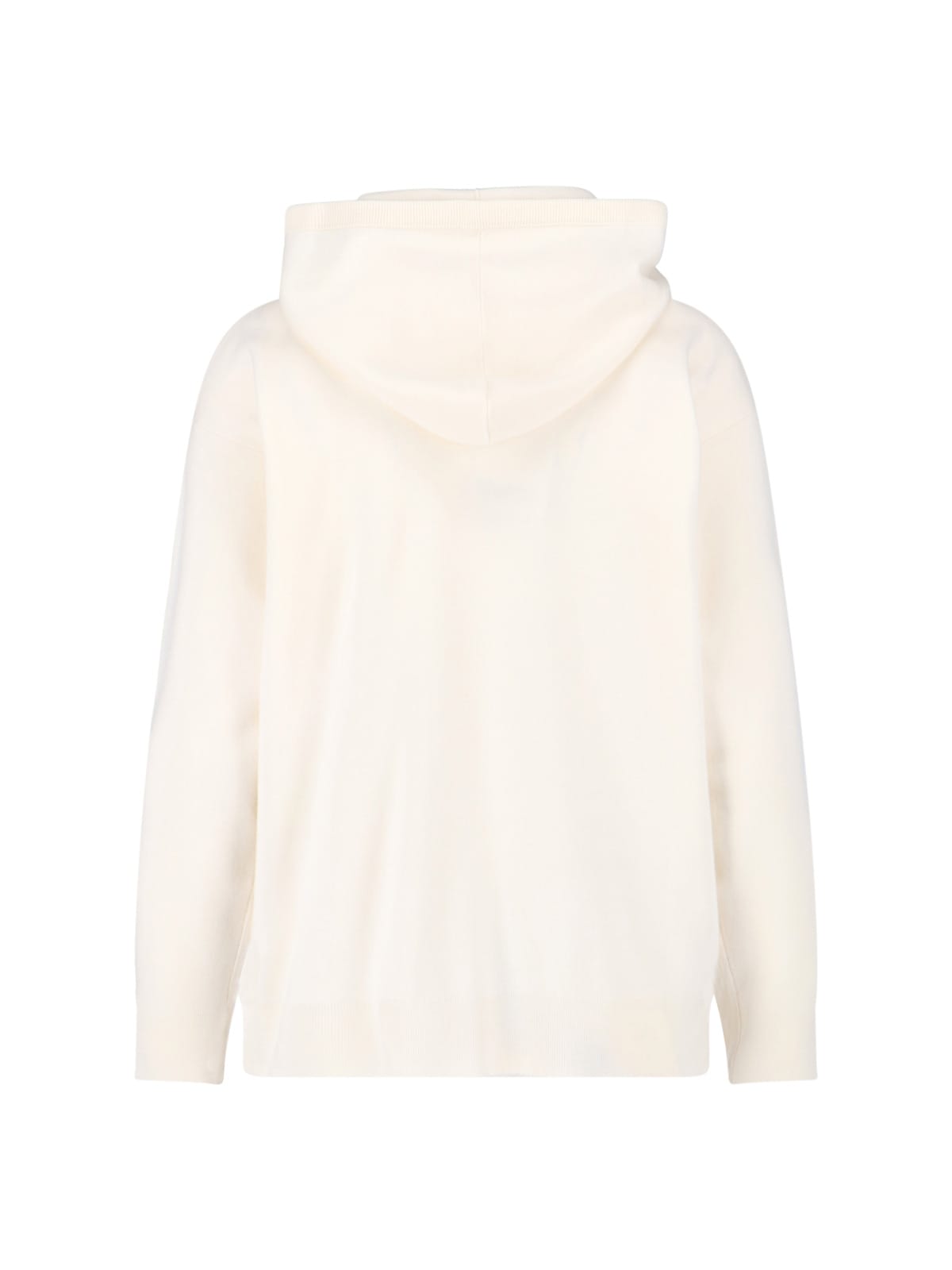 Max Mara Taddeo Cream Virgin Wool Sweater In Gray