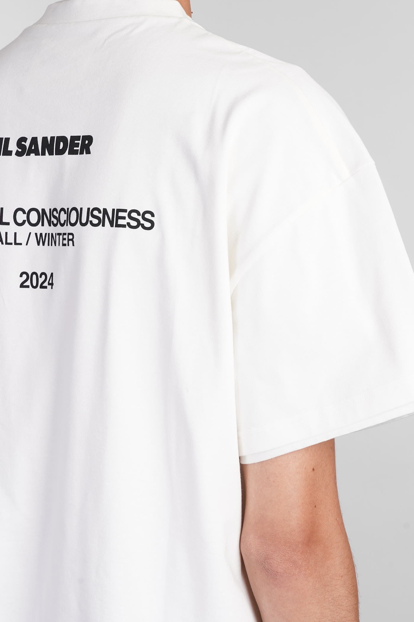 Jil Sander T-shirt In White Cotton In White
