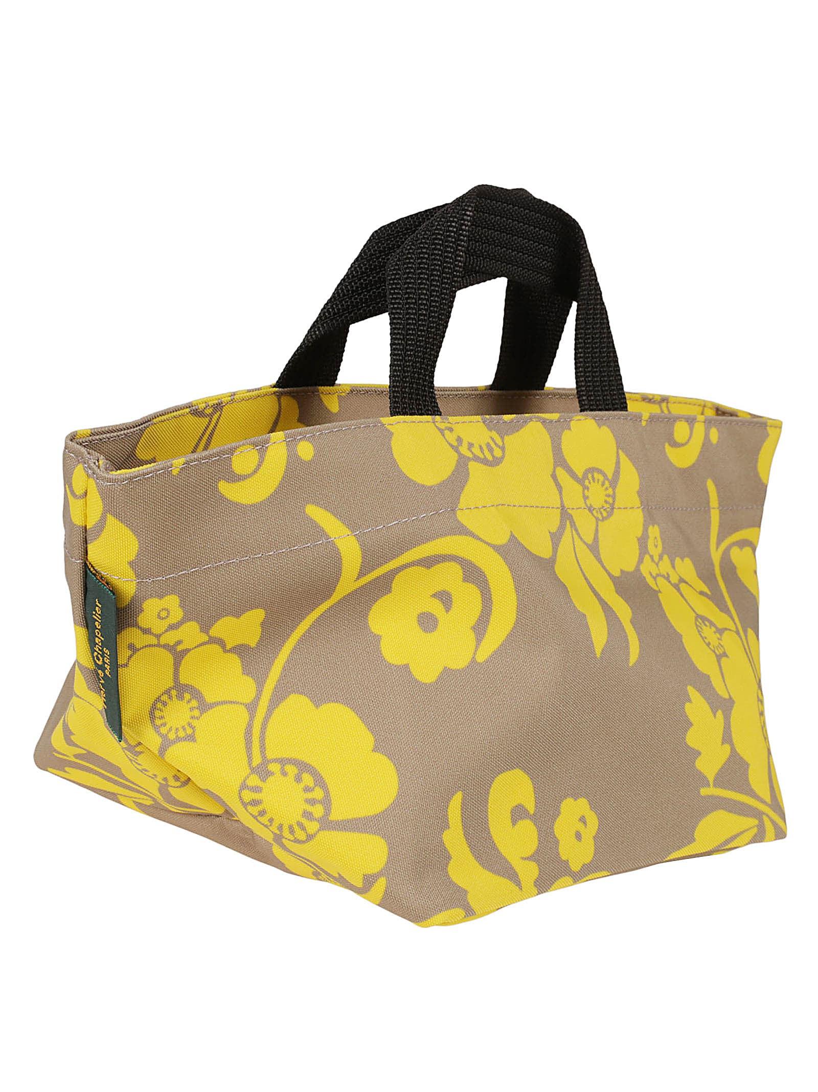 Herve Chapelier Button Snap Tote In Mastic Gold