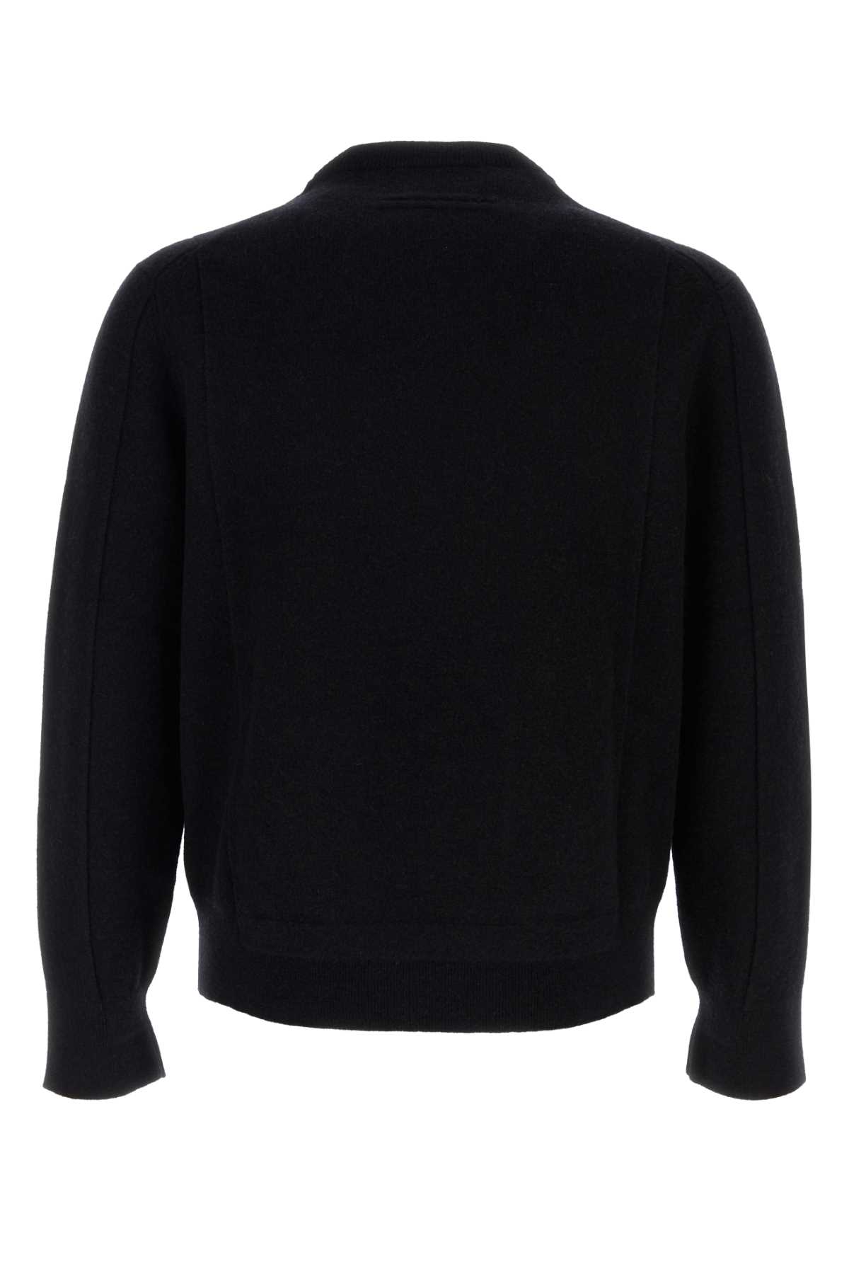 Shop Zegna Black Wool Blend Sweater In B98