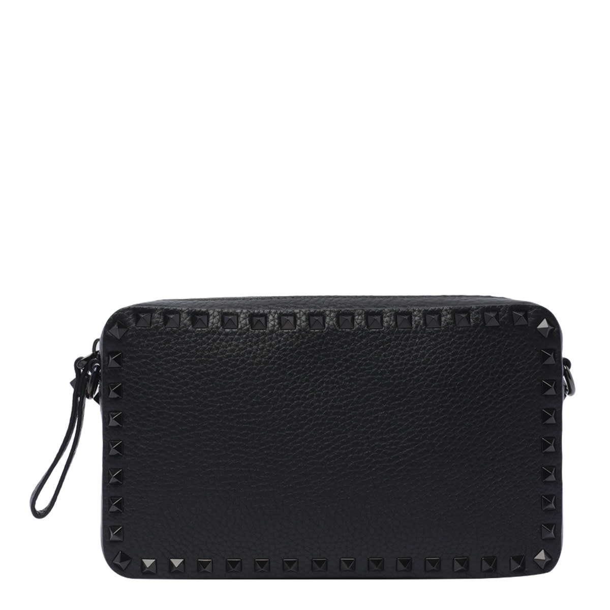 Shop Valentino Rockstud Crossbody Bag In Black