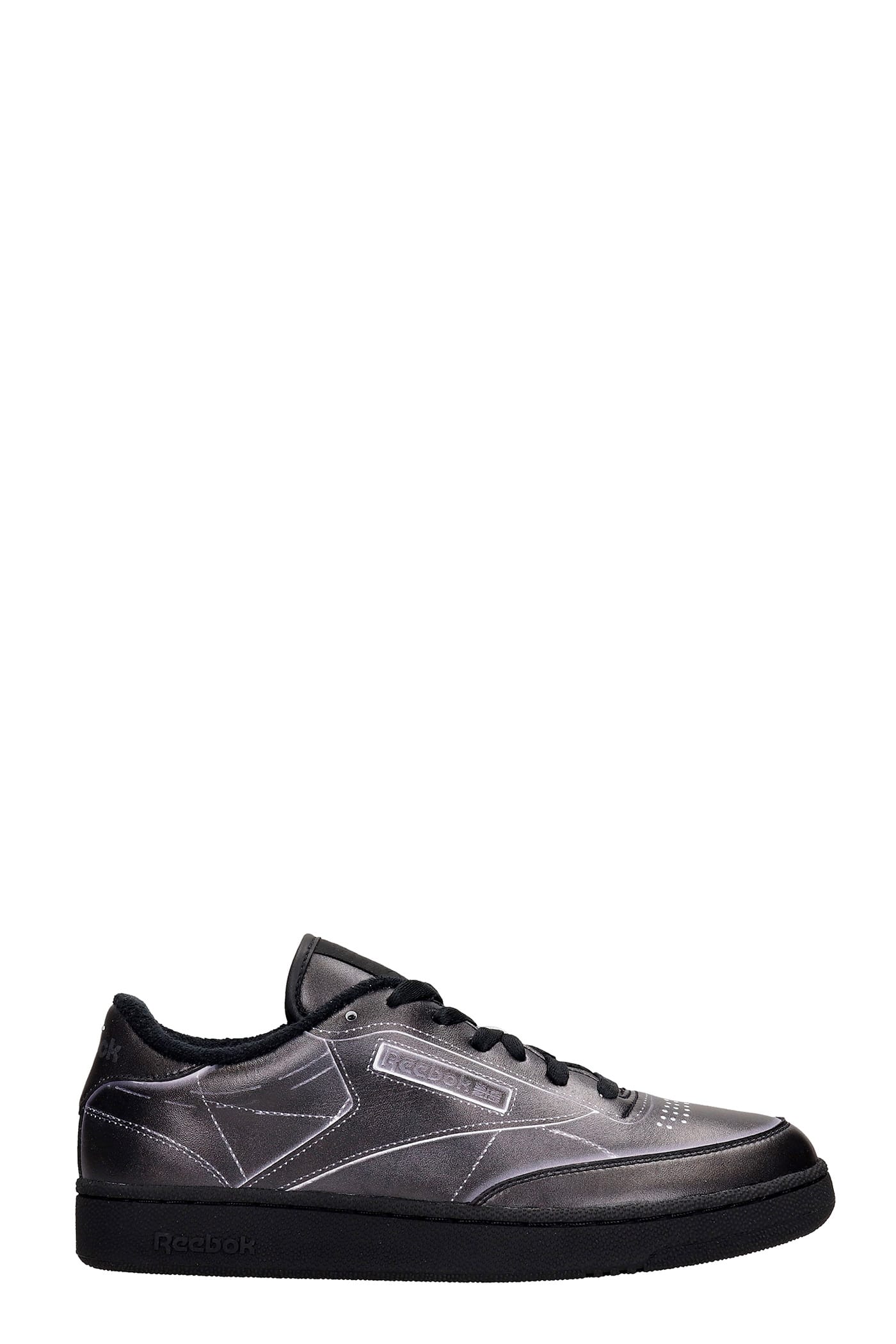 Maison Margiela Project 00 Sneakers In Black Leather