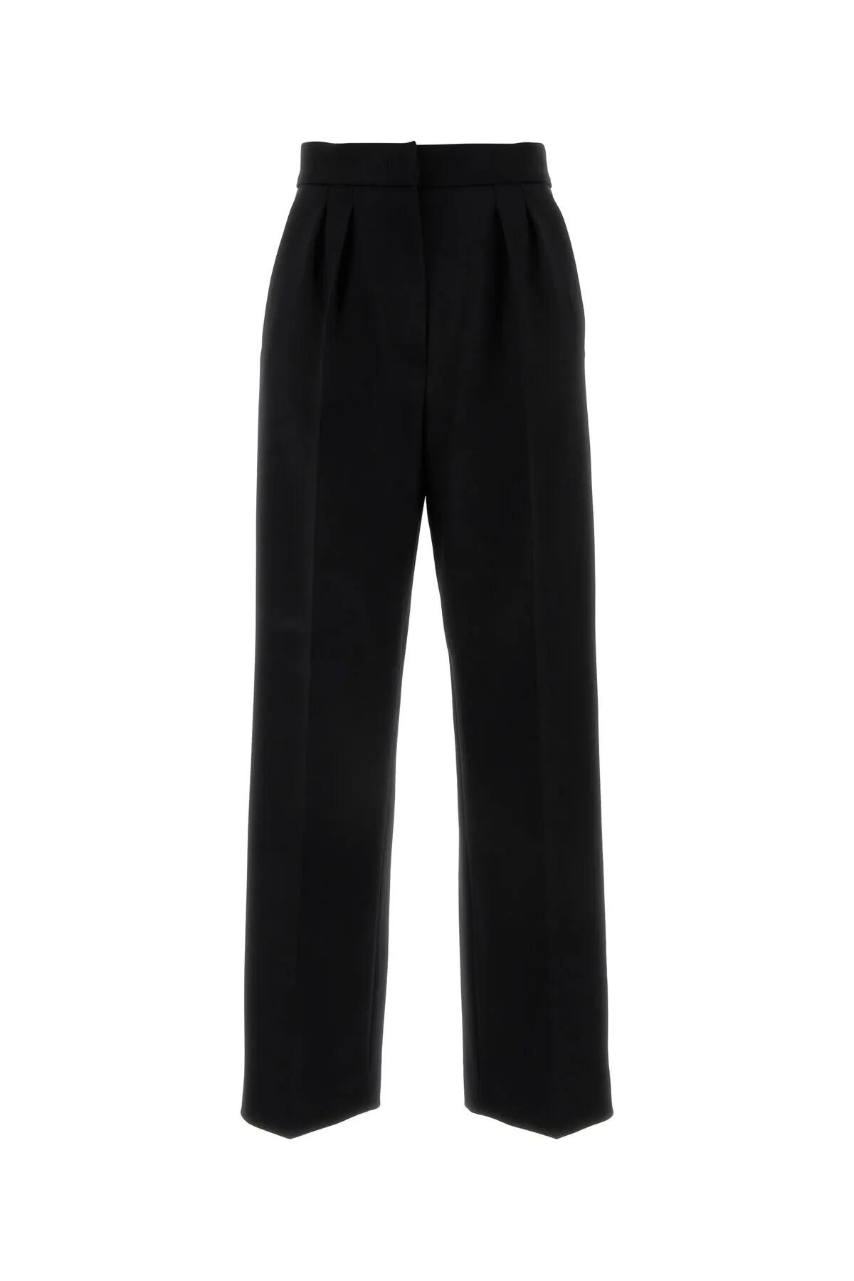 Max Mara Black Stretch Wool Verbano Pant