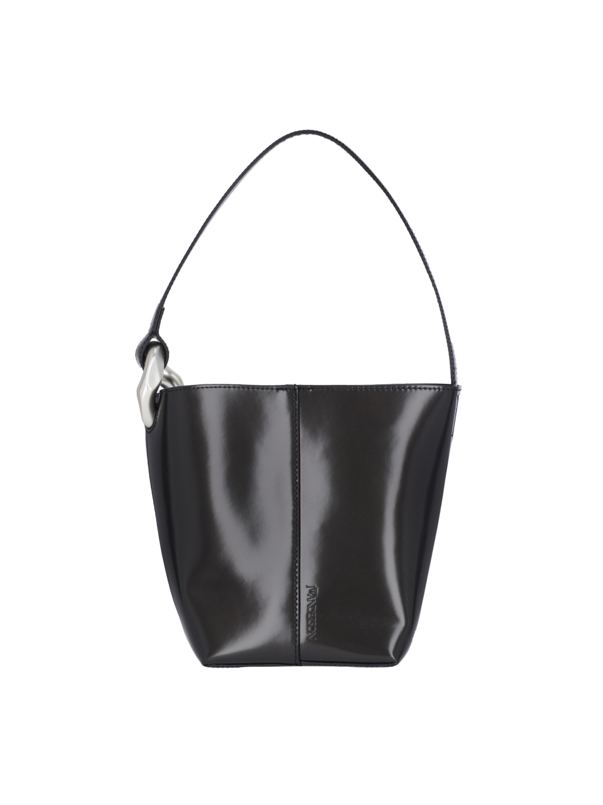 Shop Jw Anderson Corner Small Bucket Bag In Black