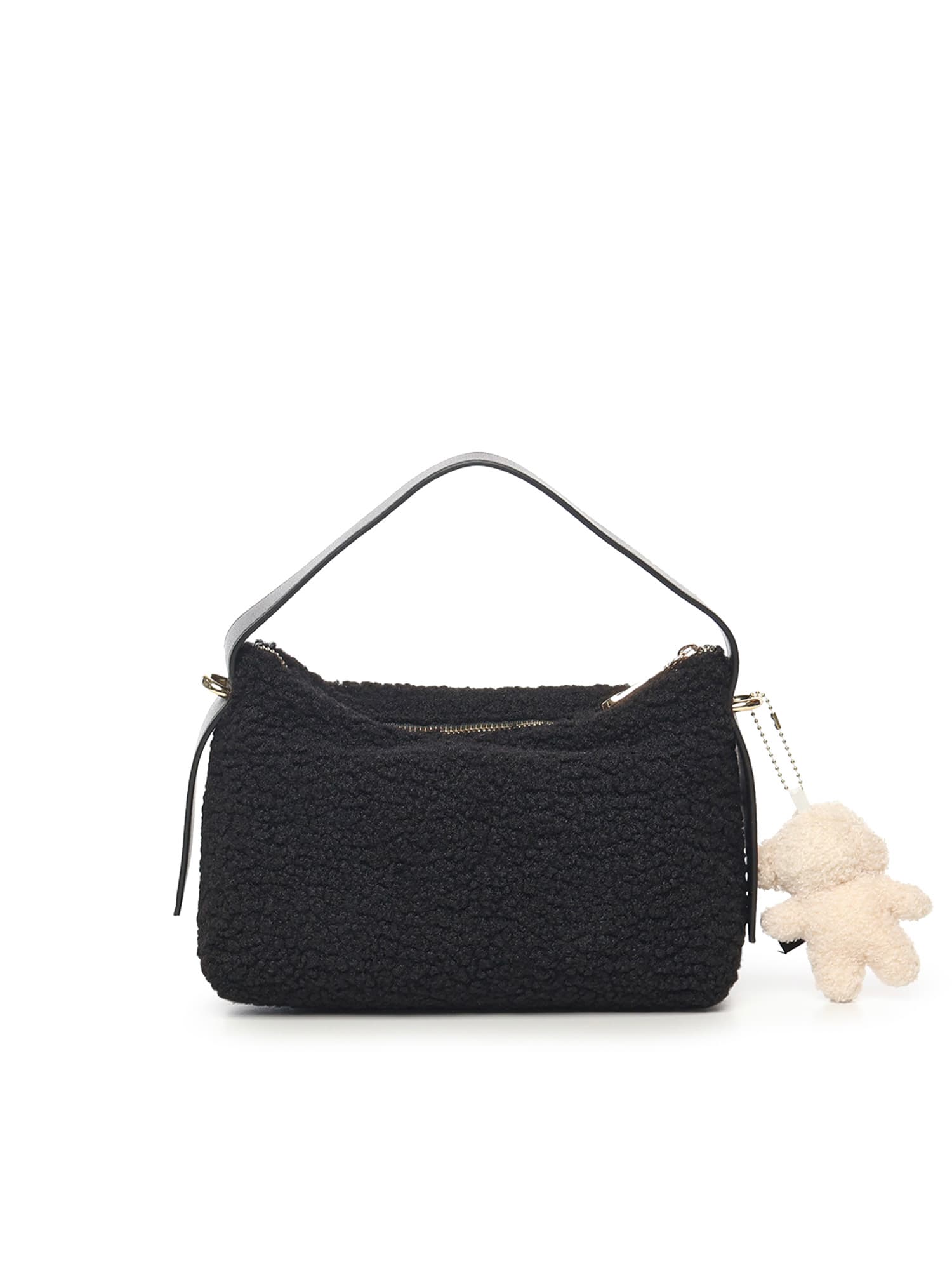 V73 Isabella Shoulder Bag With Charm In Black