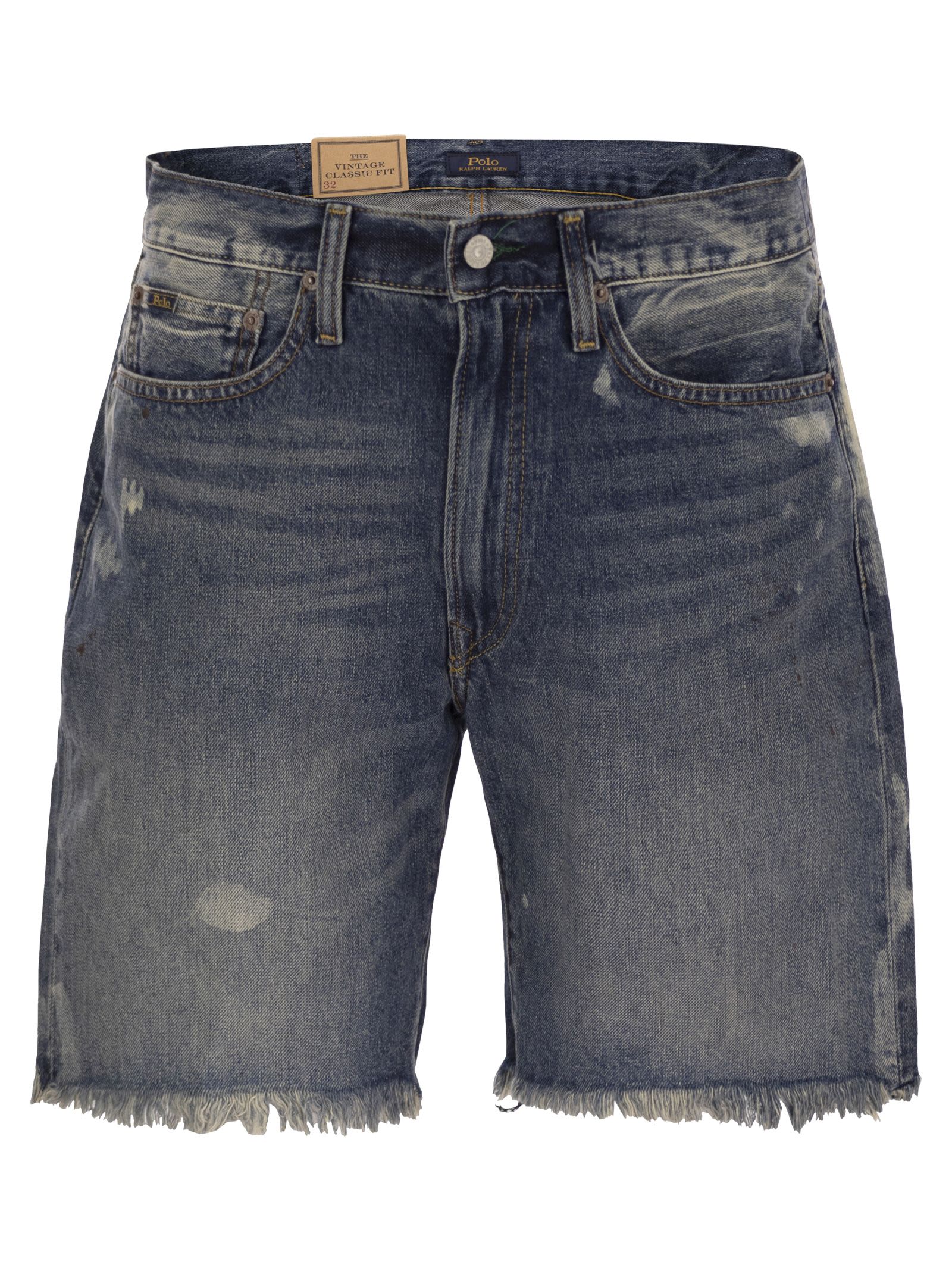 Logo Denim Shorts