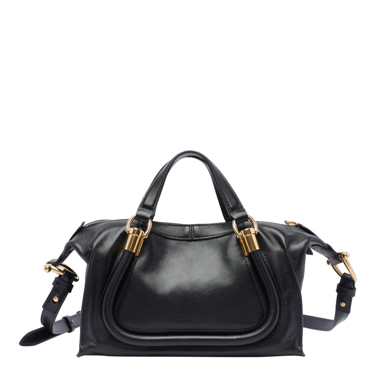 Shop Chloé Paraty 24 Small Handbag In Black