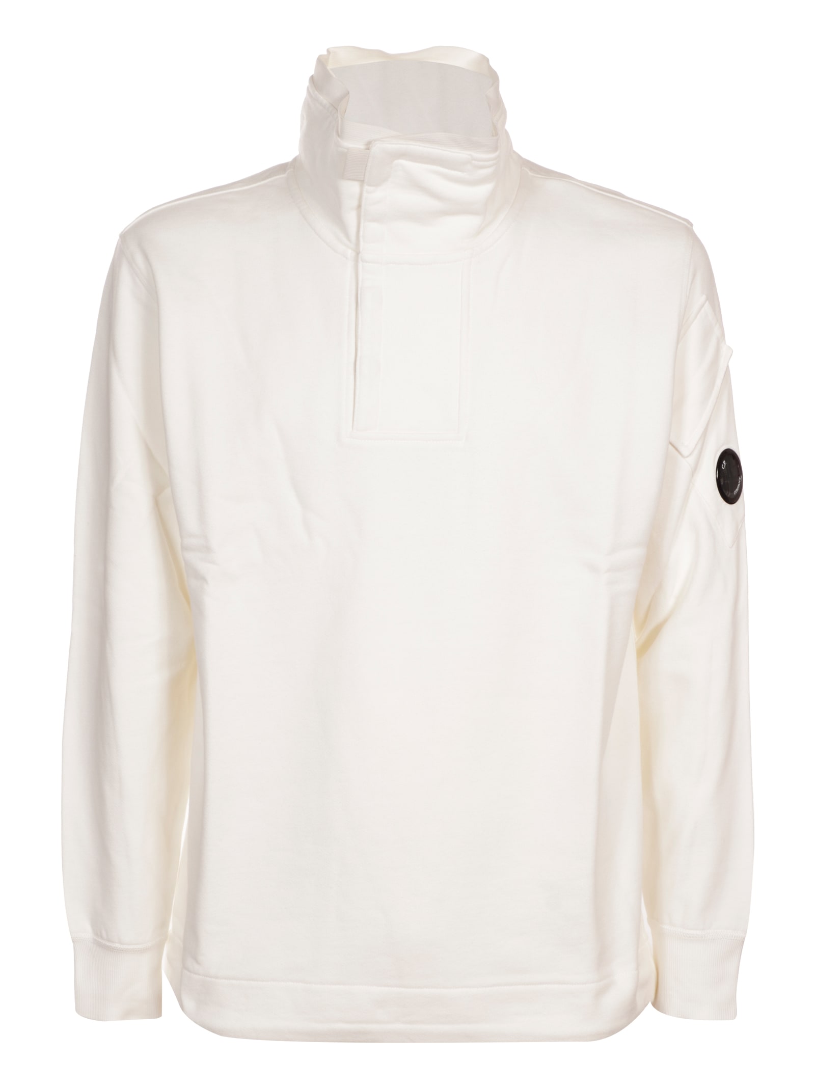 C.P. Company Sweatshirts Polo Collar In Diagonal Raised Fleece