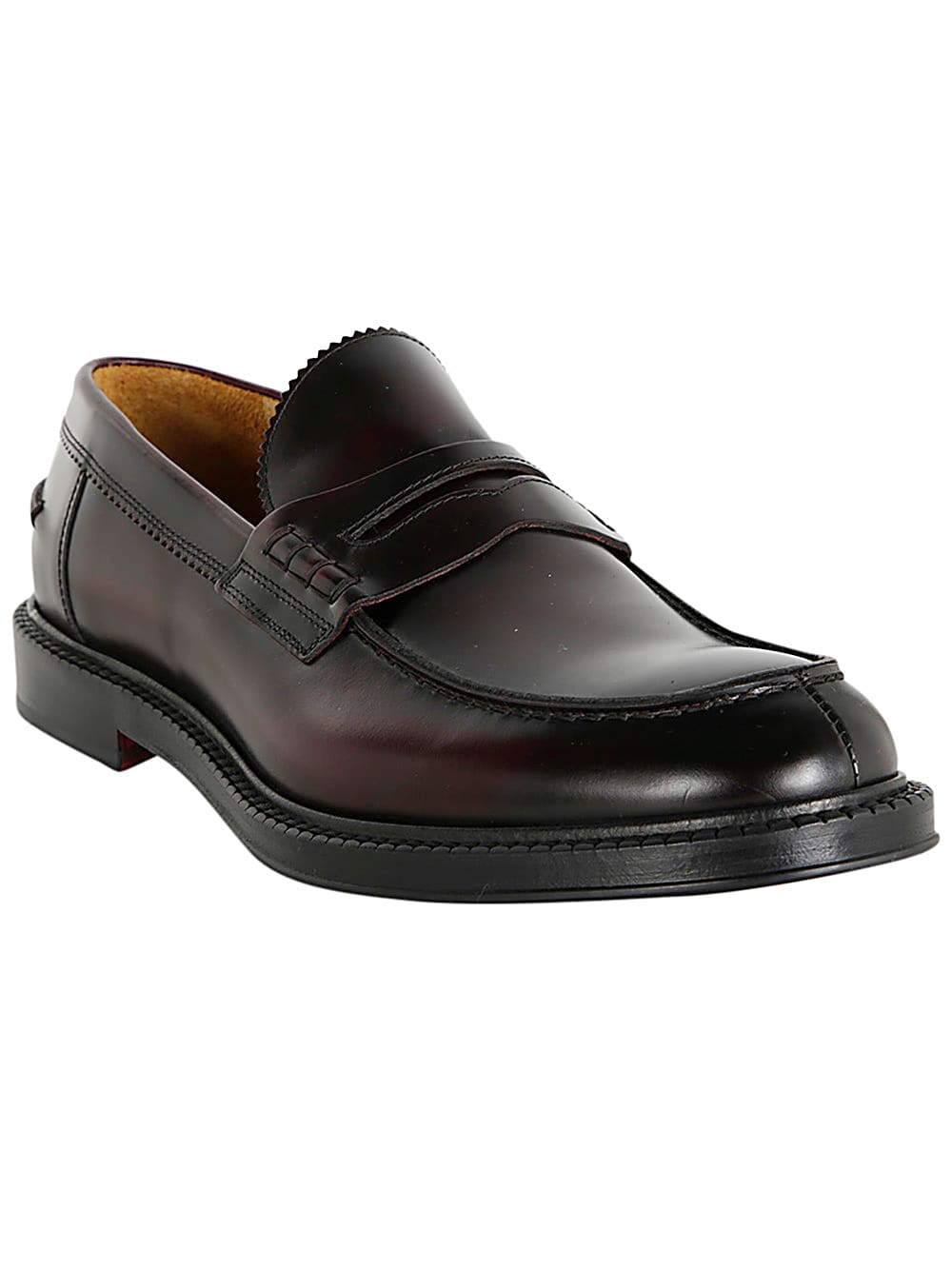 Shop Corvari Loafer Wembley Leather Bottom In Bordeaux