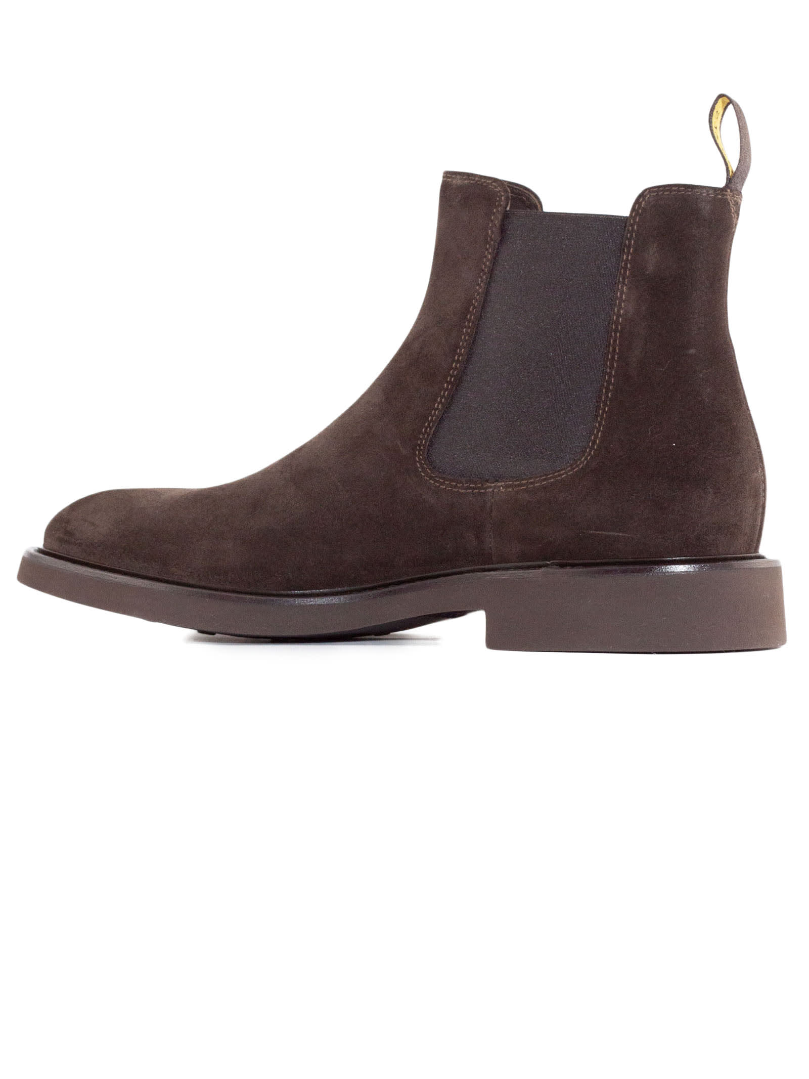 Shop Doucal's Brown Suede Beatles Ankle Boot