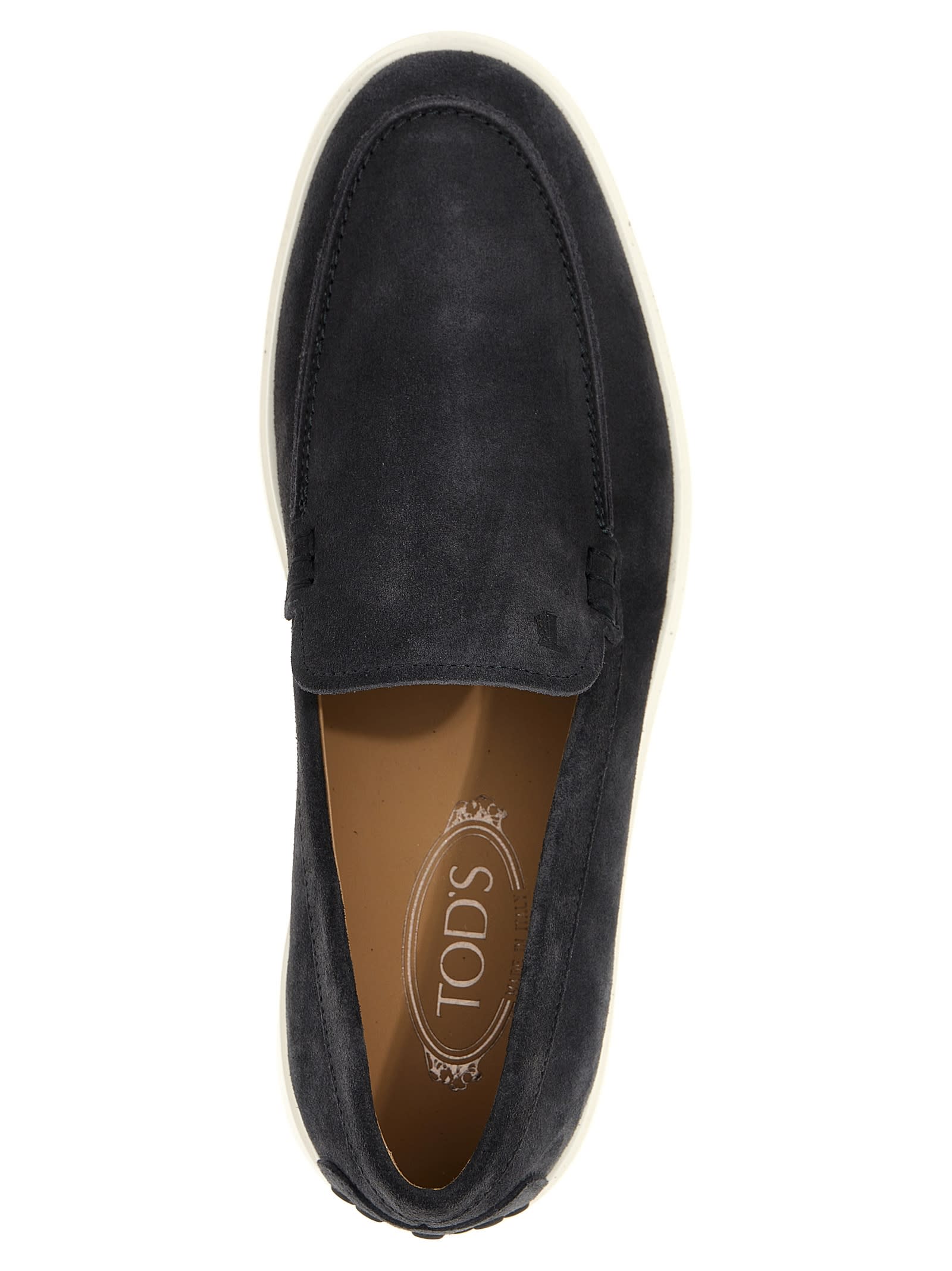 Shop Tod's Ibrido Estivo Loafers In Blue