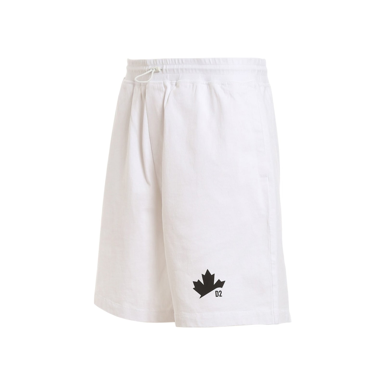 Dsquared2 Dsqaured2 D2 Leaf Shorts Men In White