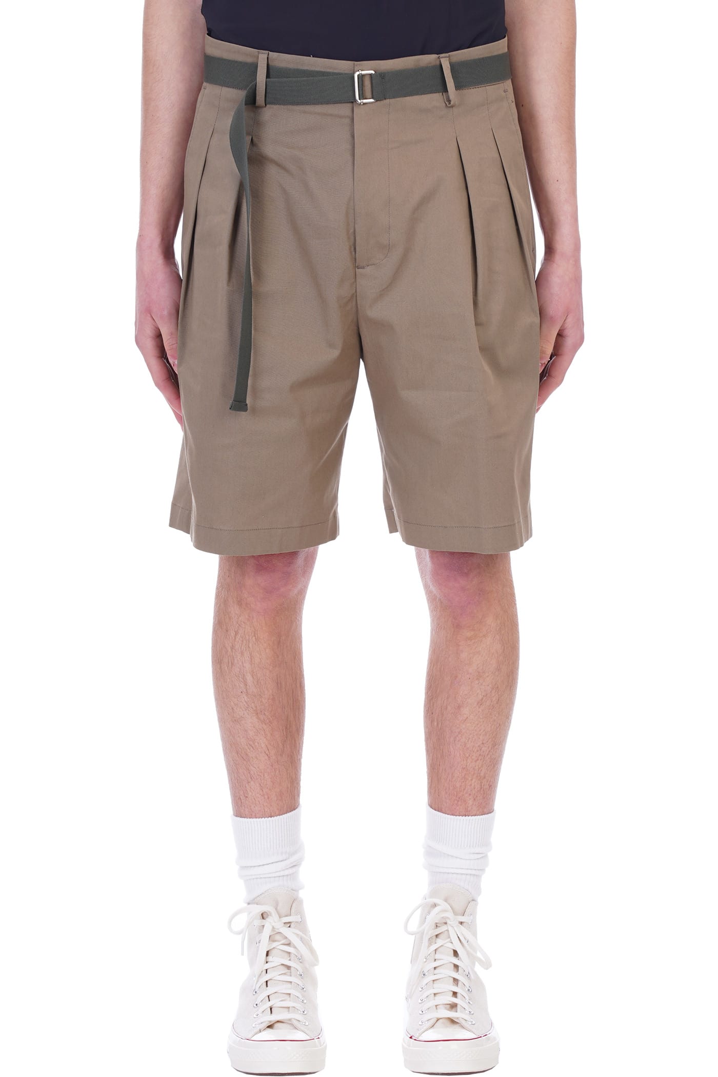 Low Brand Shorts In Green Cotton