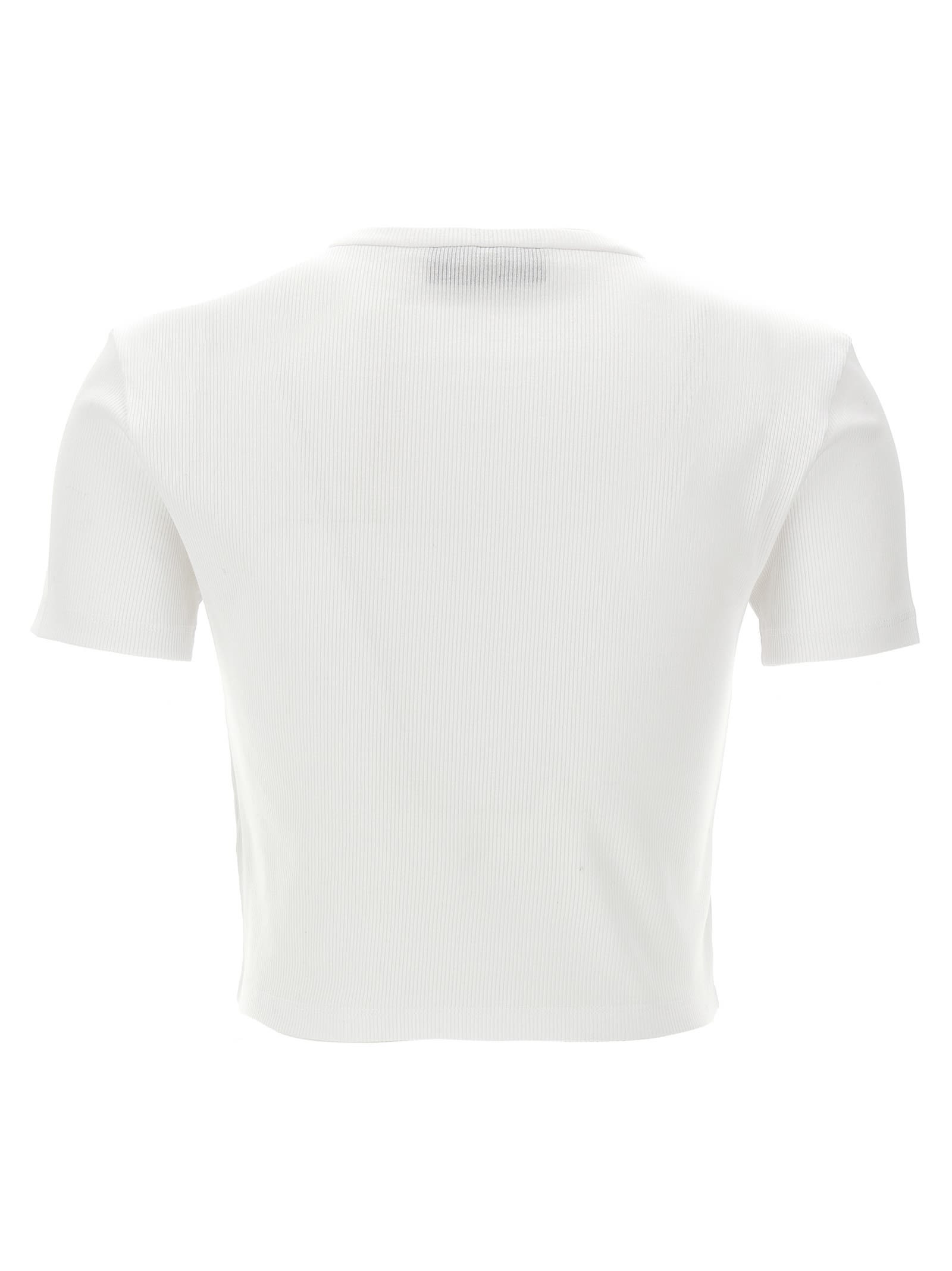 Shop Fendi Cropped T-shirt In White