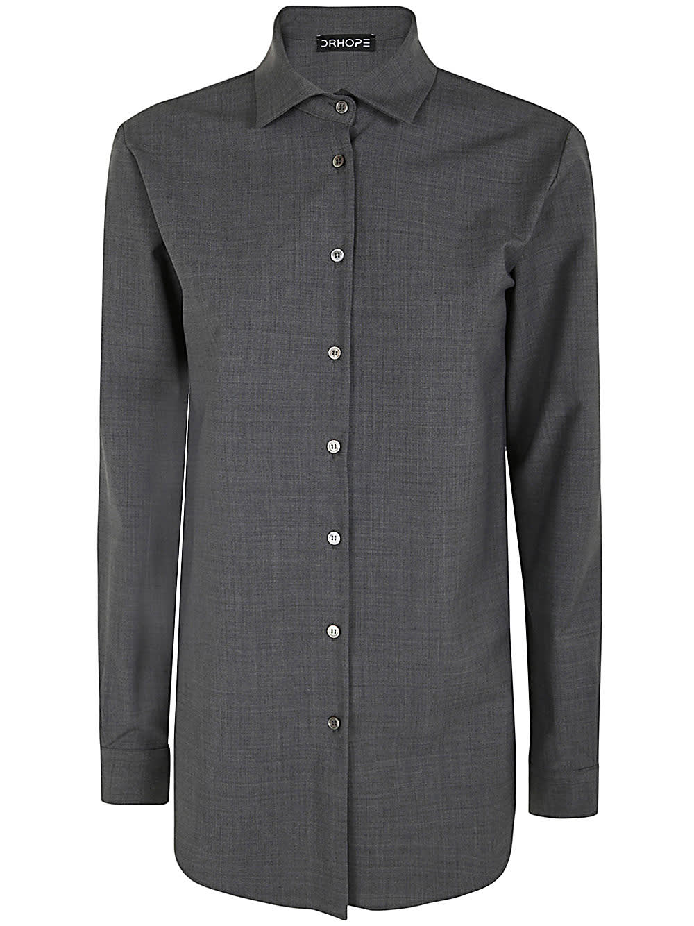 Shop Drhope Basic Shirt In Medium Grey