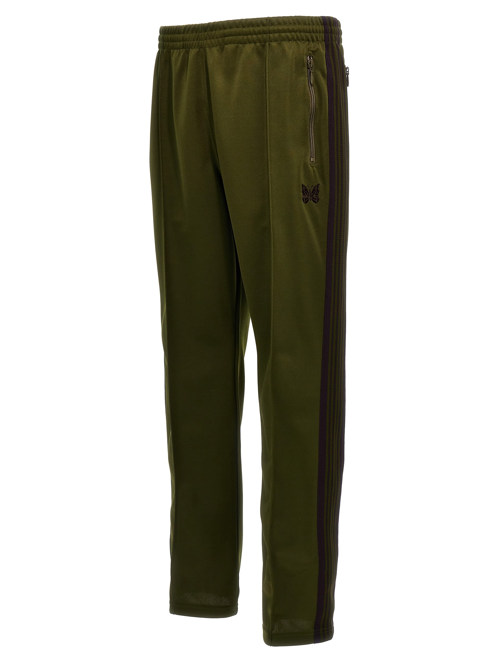 Shop Needles Logo Embroidery Joggers In Green