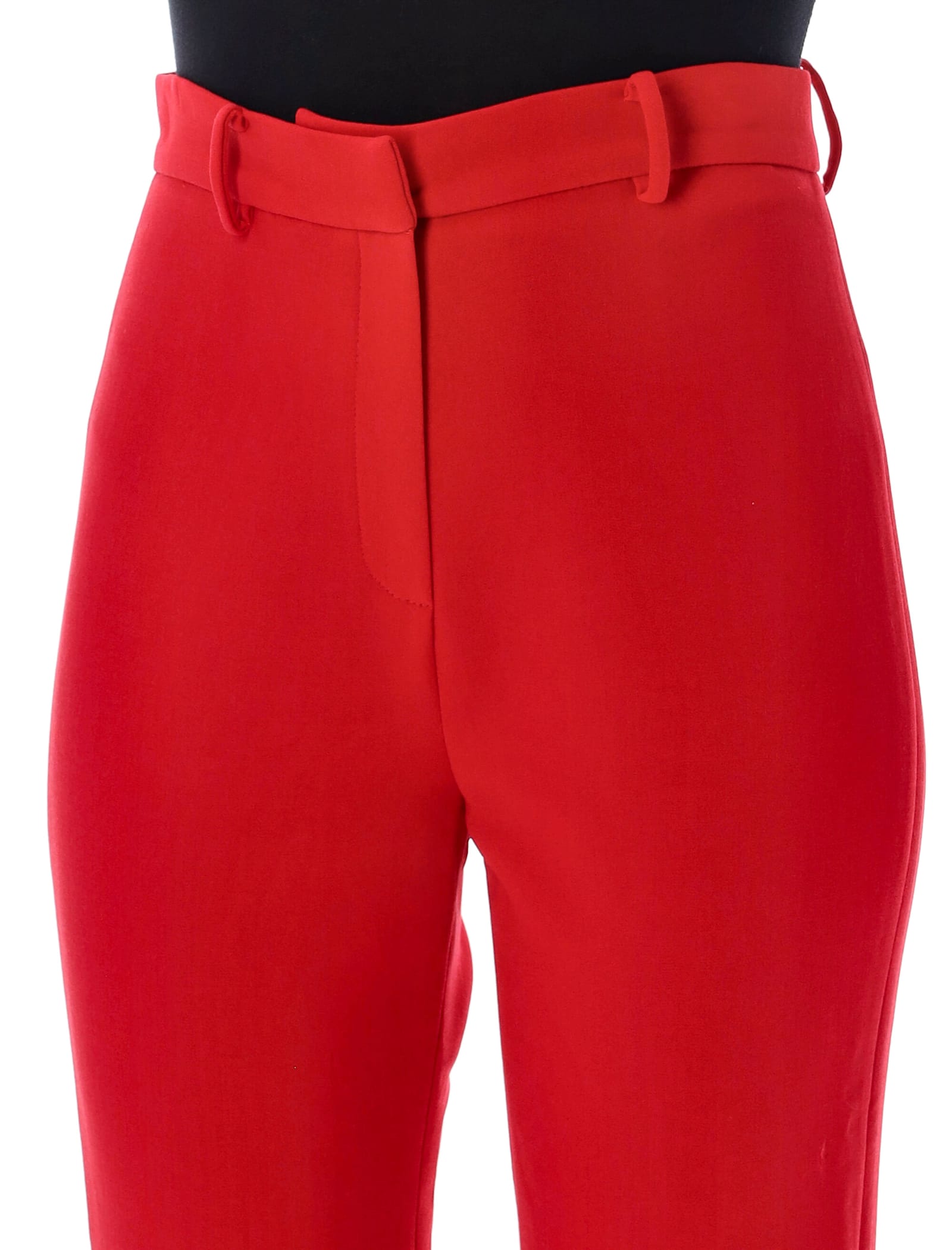 Shop Magda Butrym High-waisted Pant In Red