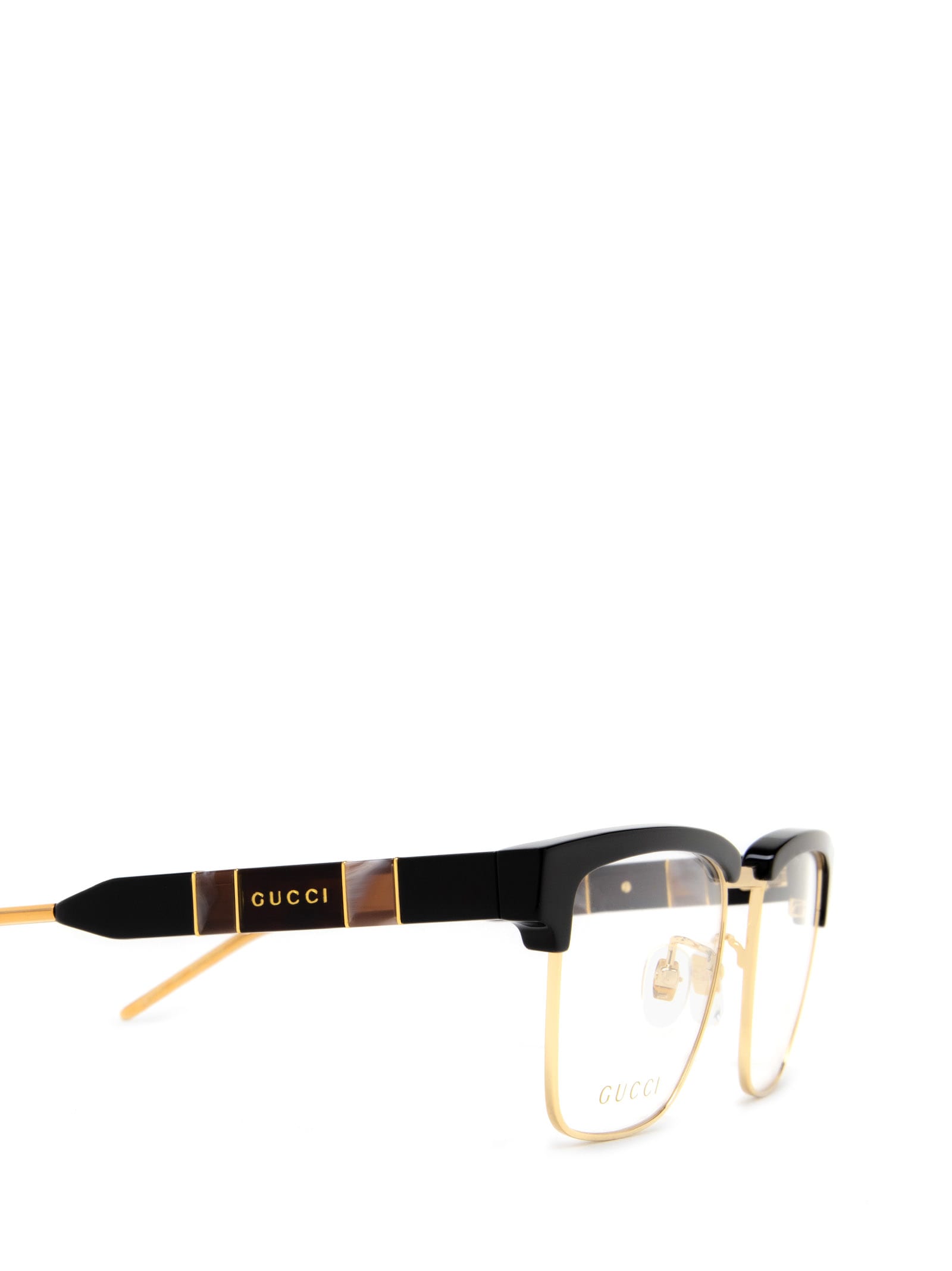 Shop Gucci Gg0605o Black Glasses