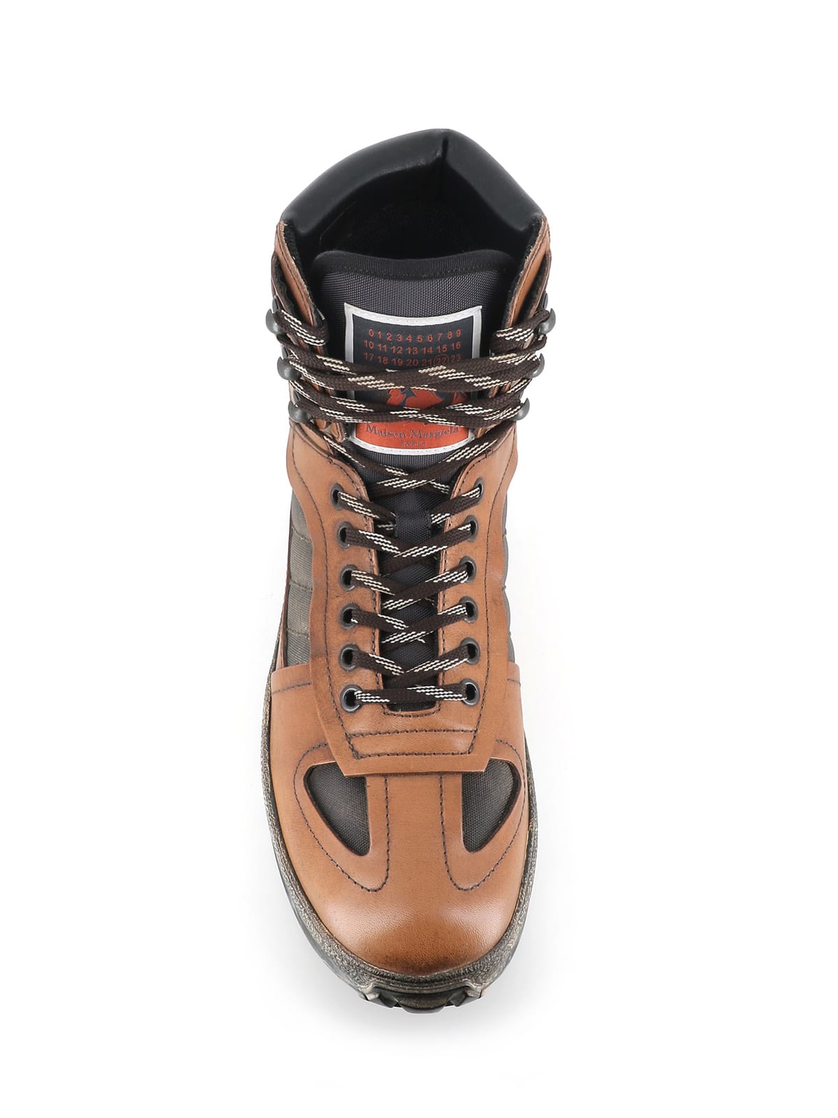 Shop Maison Margiela Sneaker High-top Climber In Leather