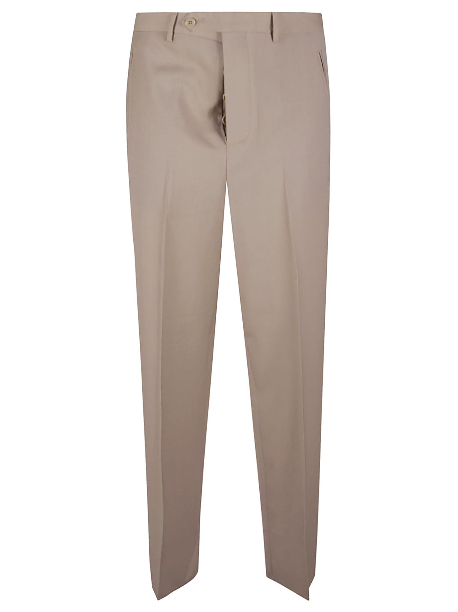 Shop Paura Troy Classic Trousers In Sand