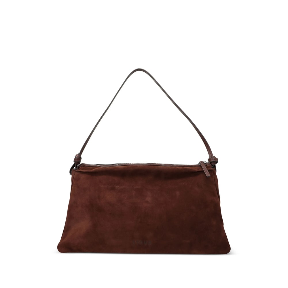 Staud Wally Suede Shoulder Bag In Brown